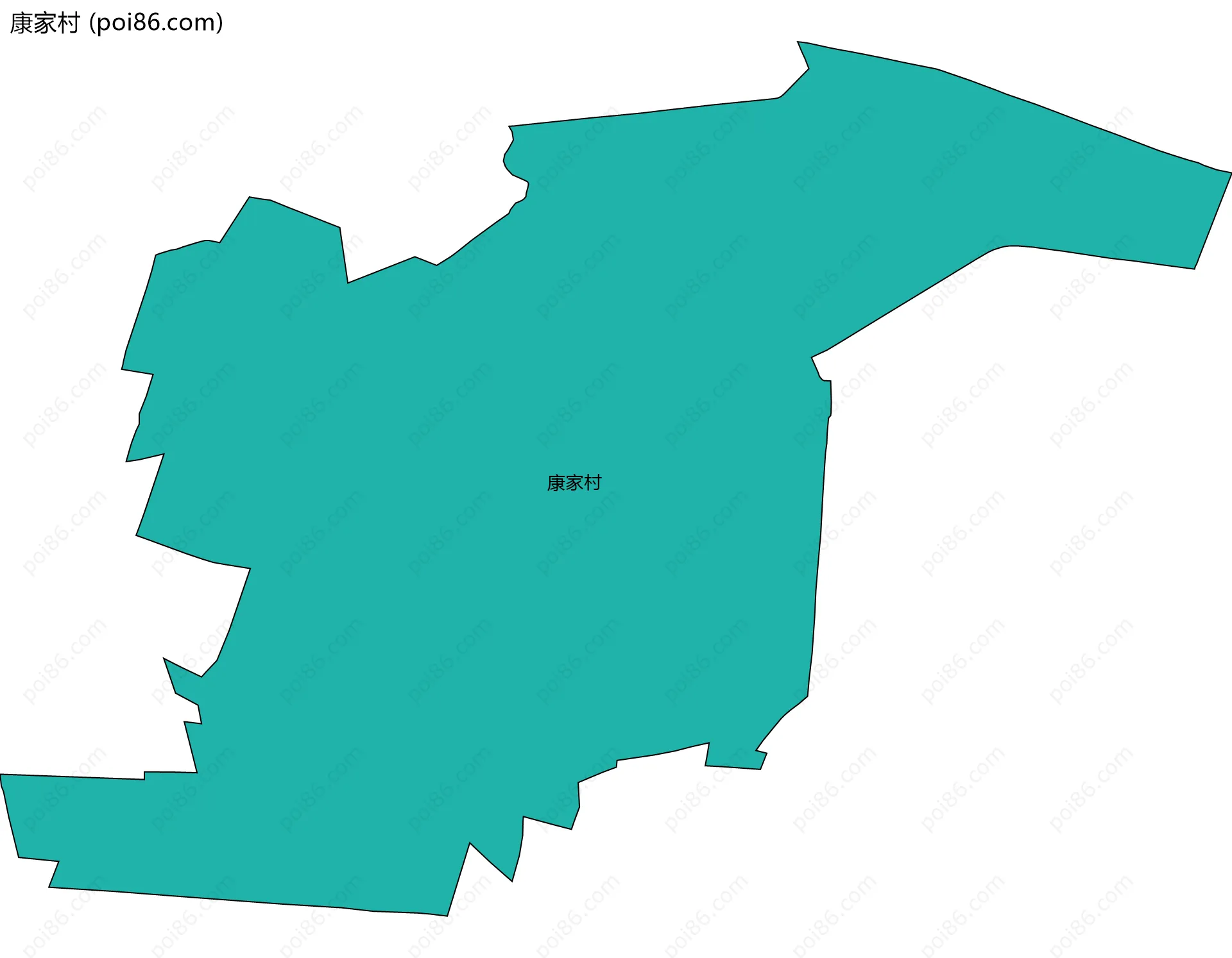 康家村边界地图
