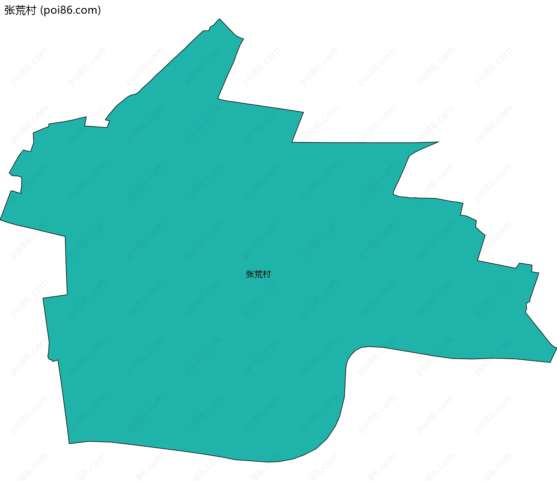 张荒村边界地图