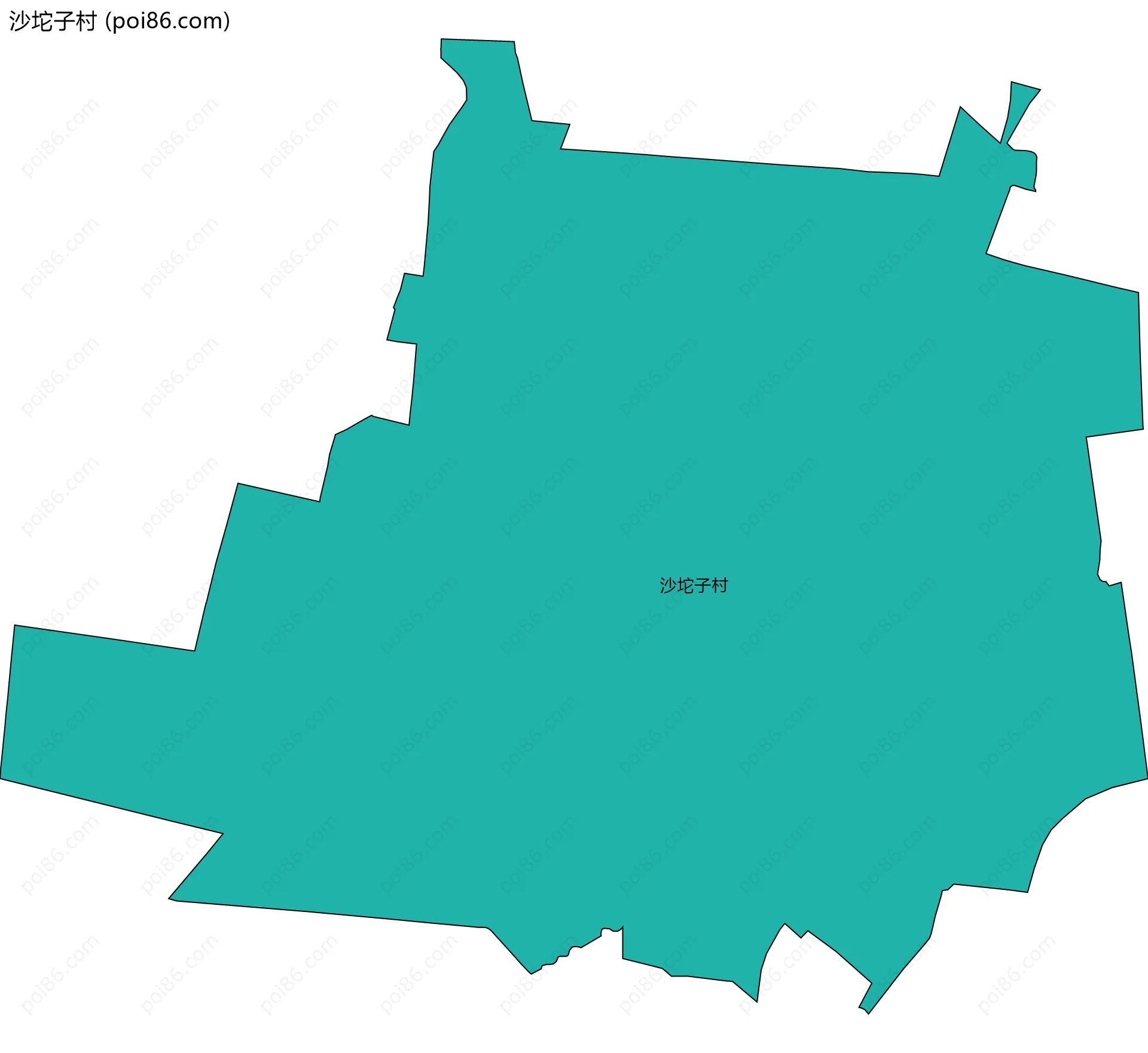 沙坨子村边界地图