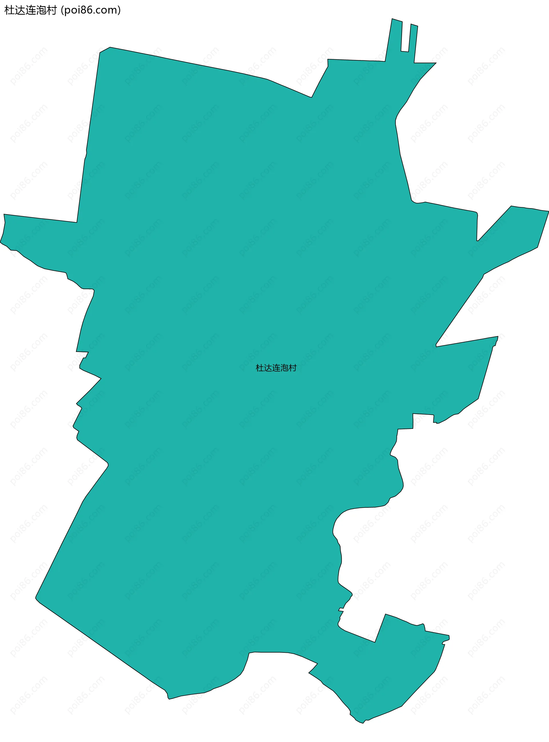 杜达连泡村边界地图