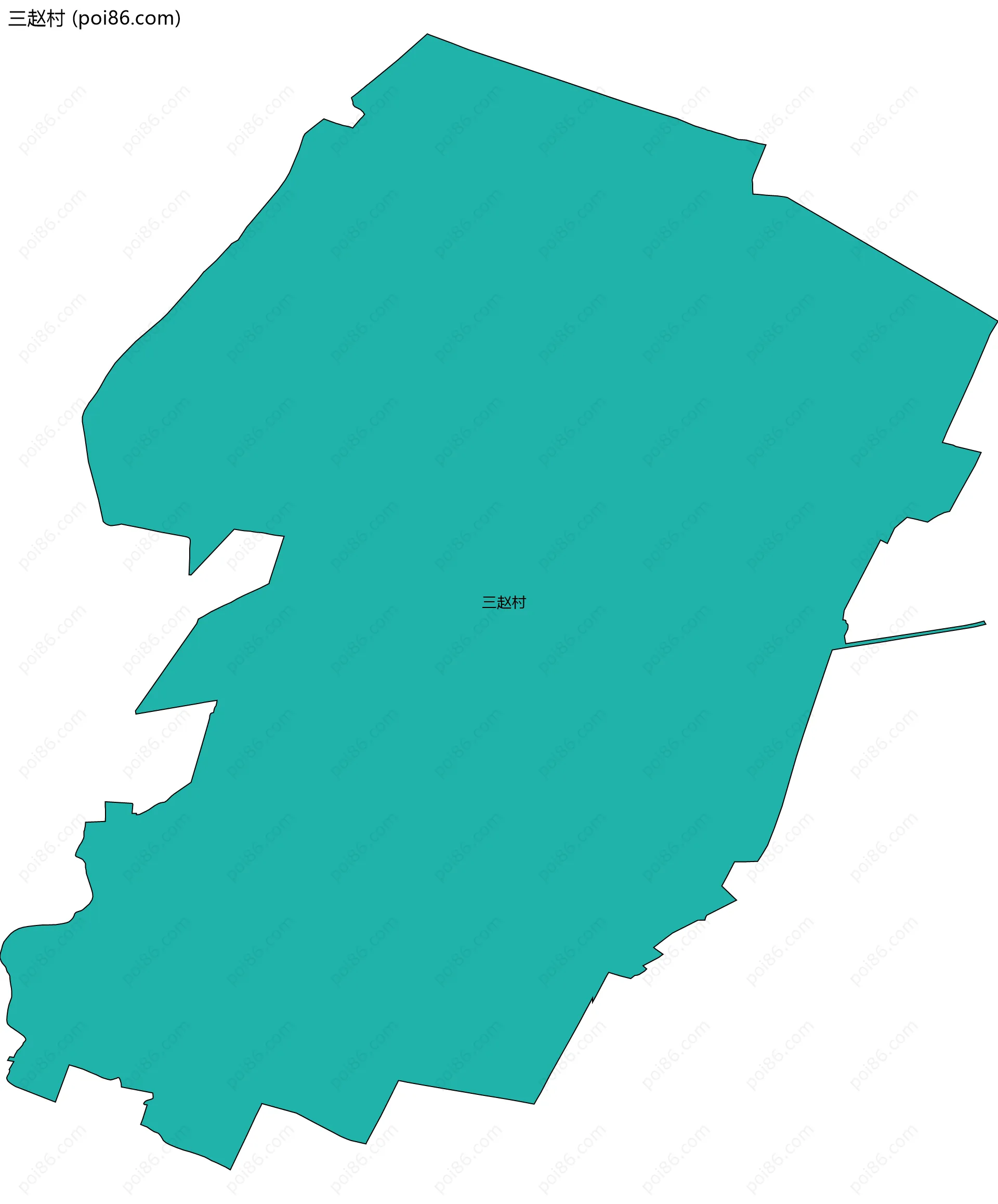 三赵村边界地图