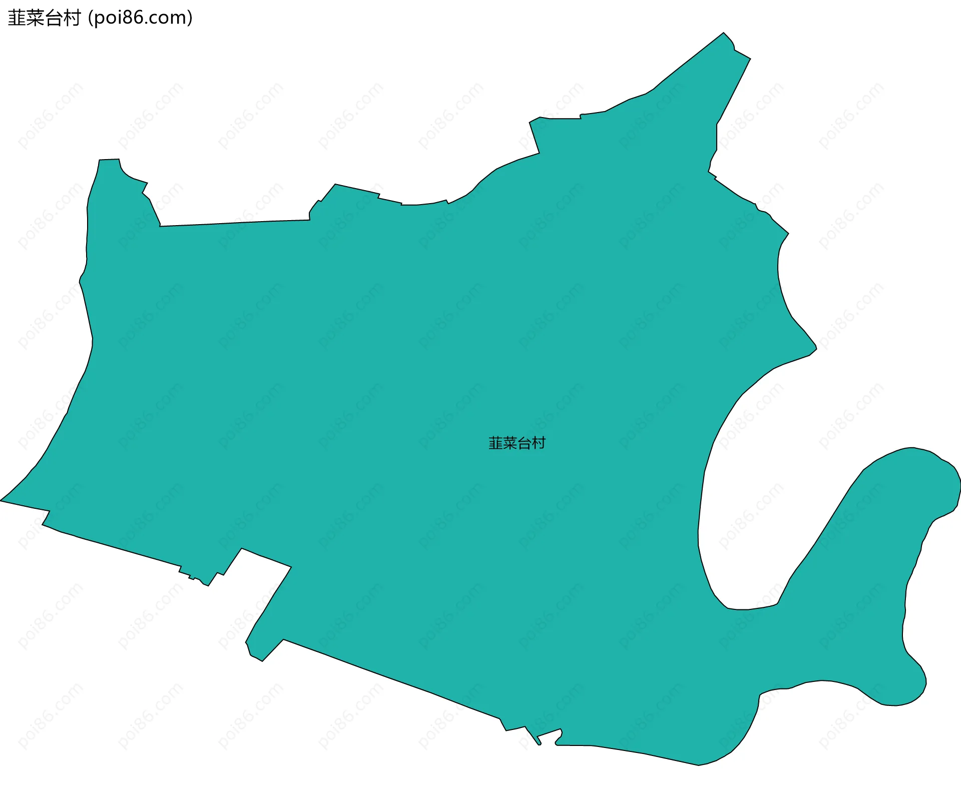 韮菜台村边界地图