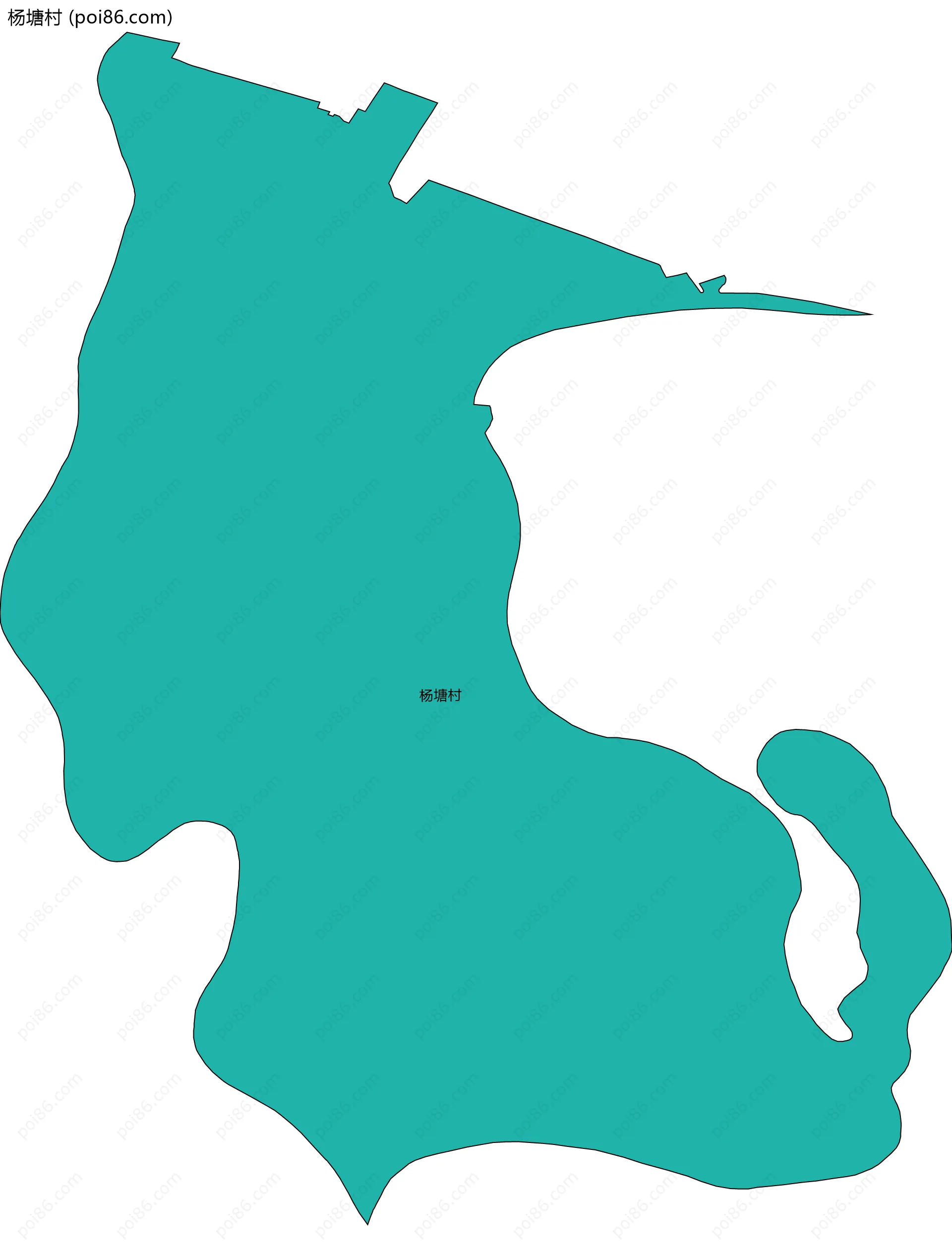 杨塘村边界地图