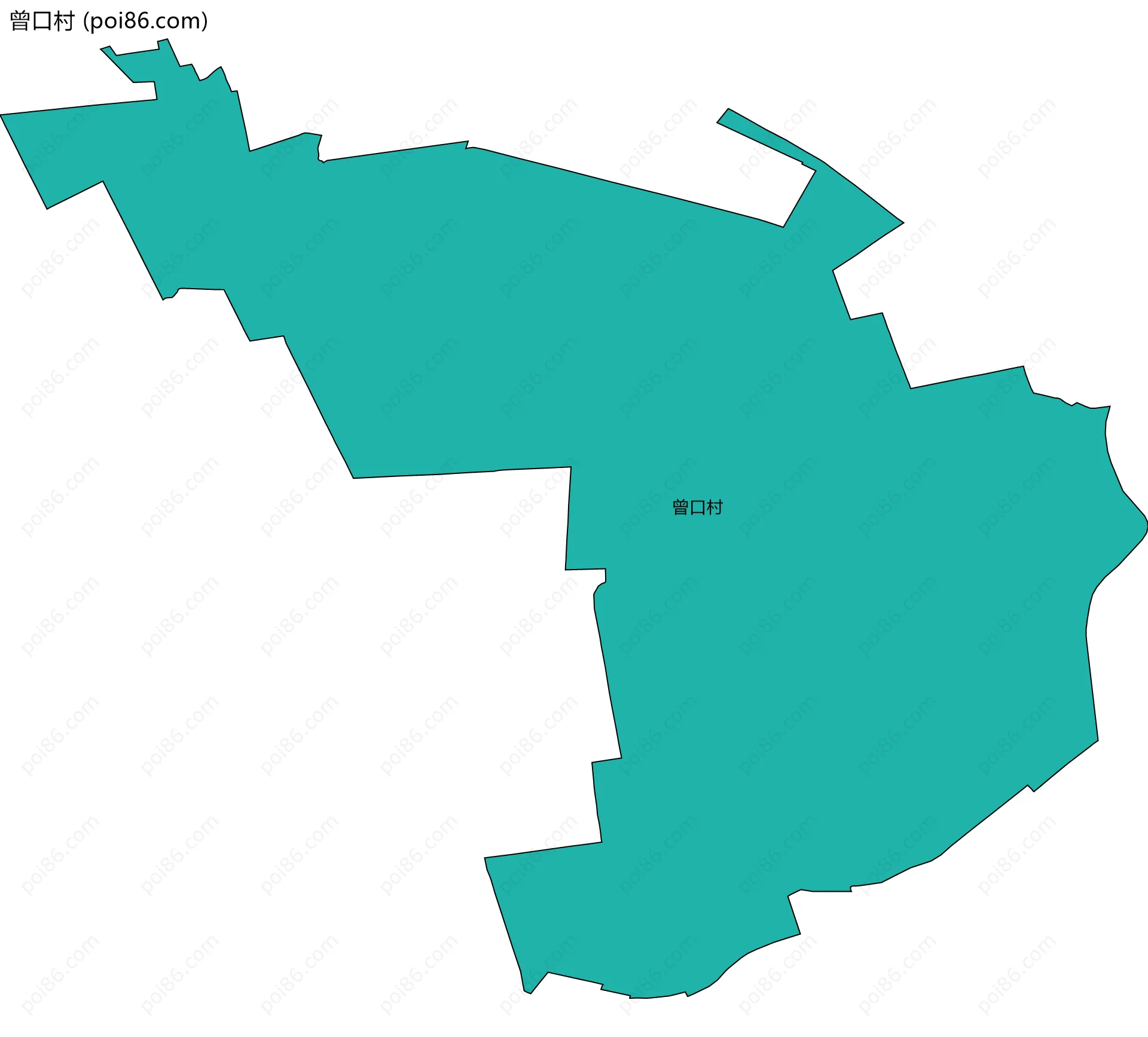 曾口村边界地图