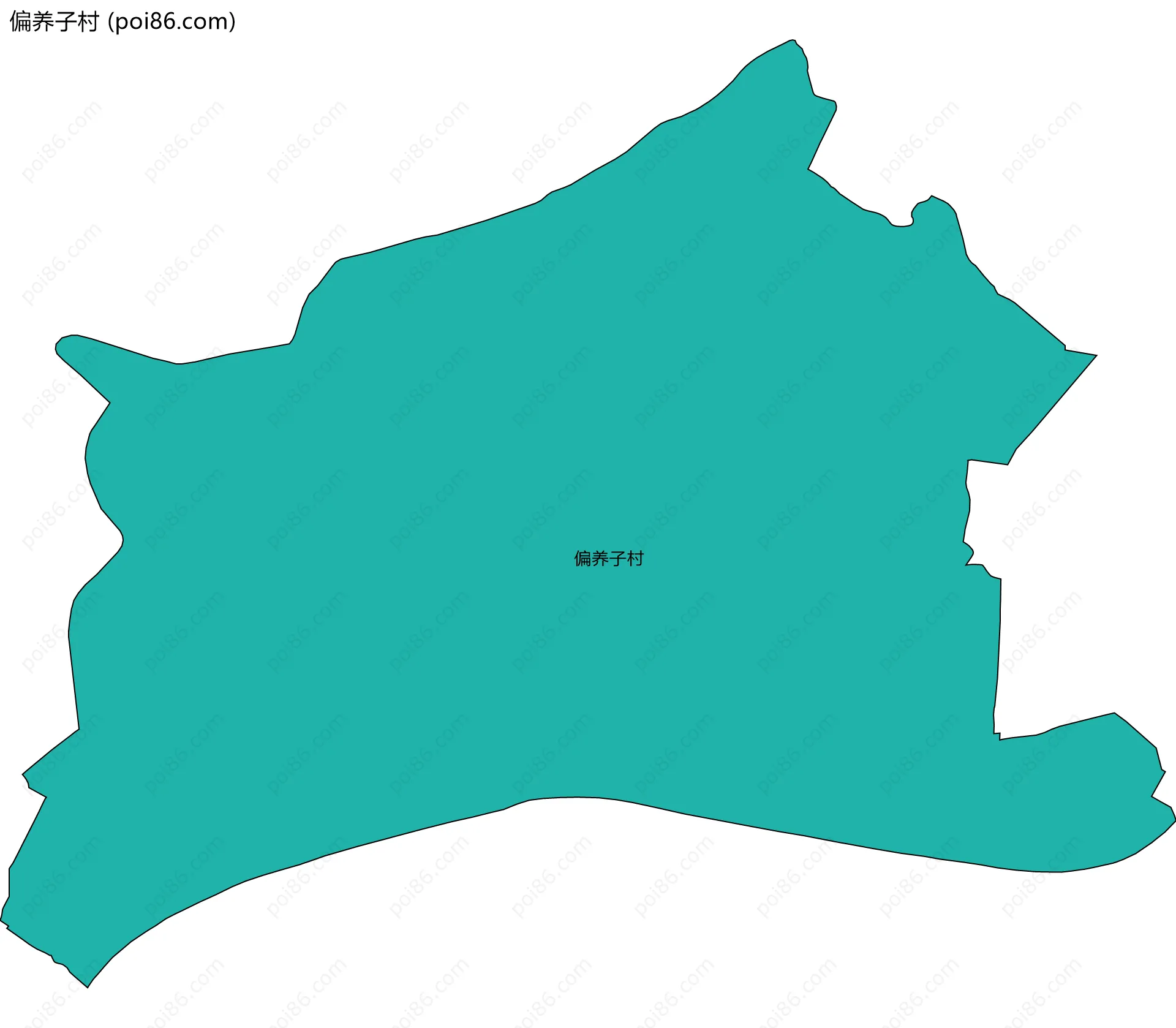 偏养子村边界地图