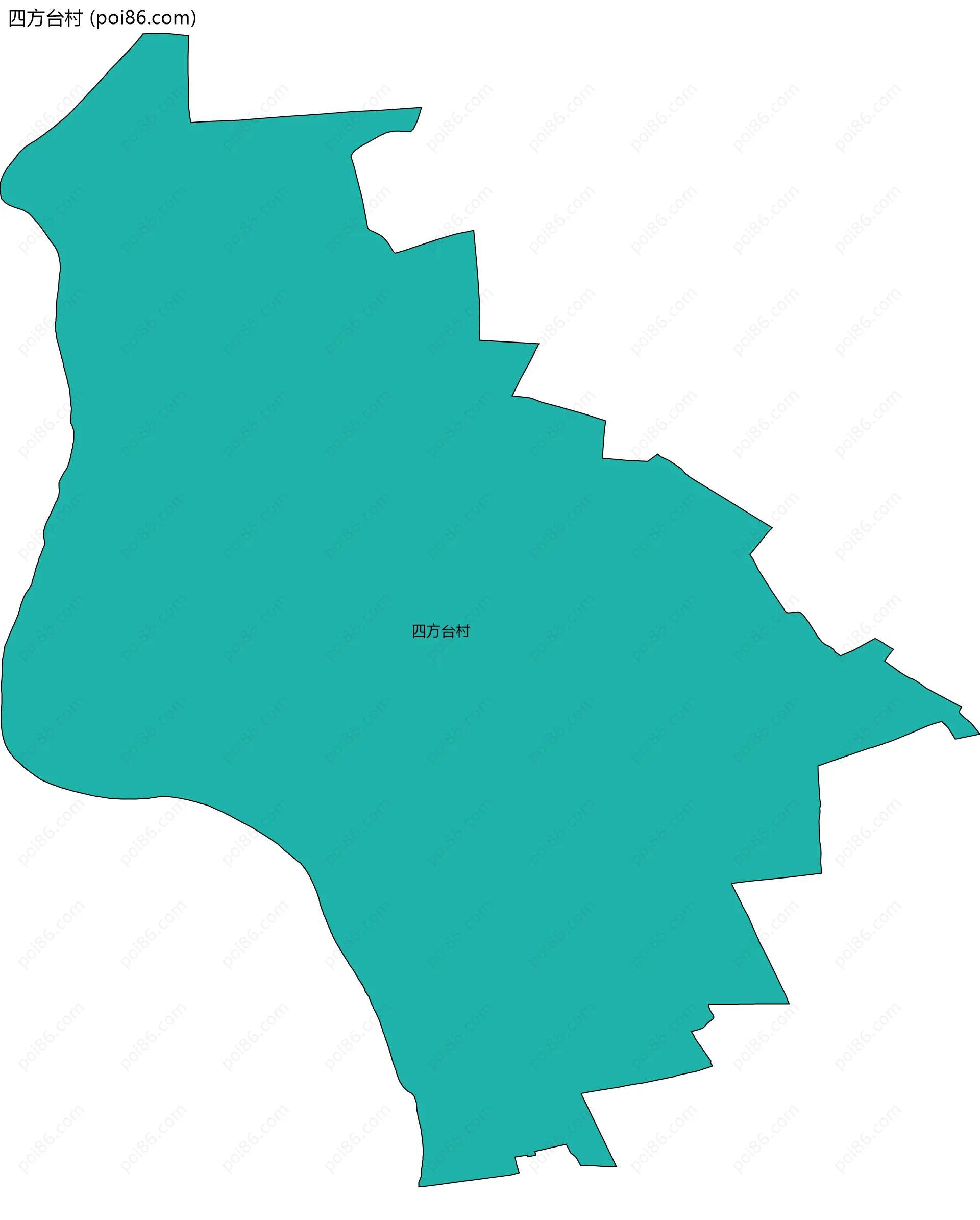 四方台村边界地图