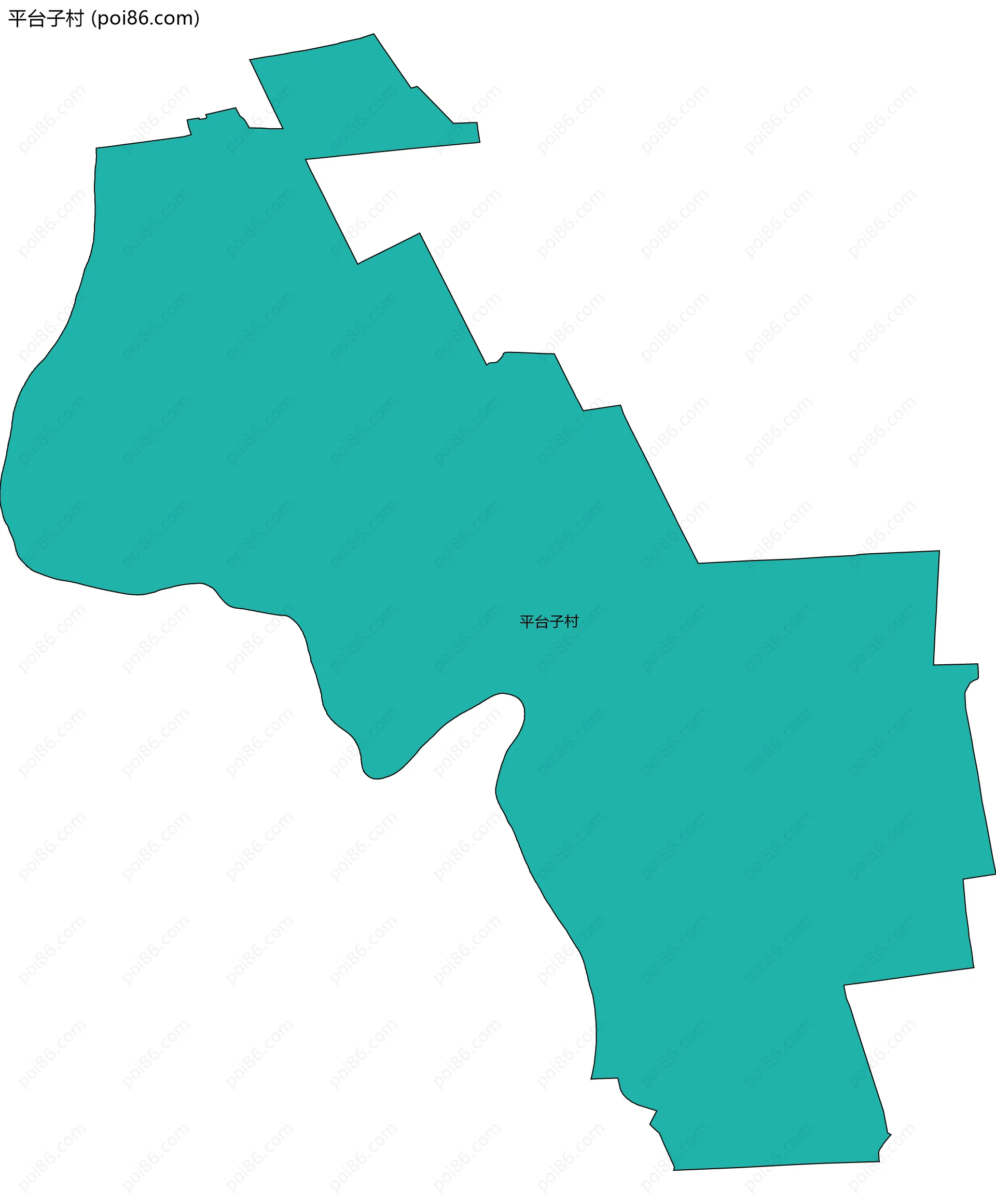 平台子村边界地图