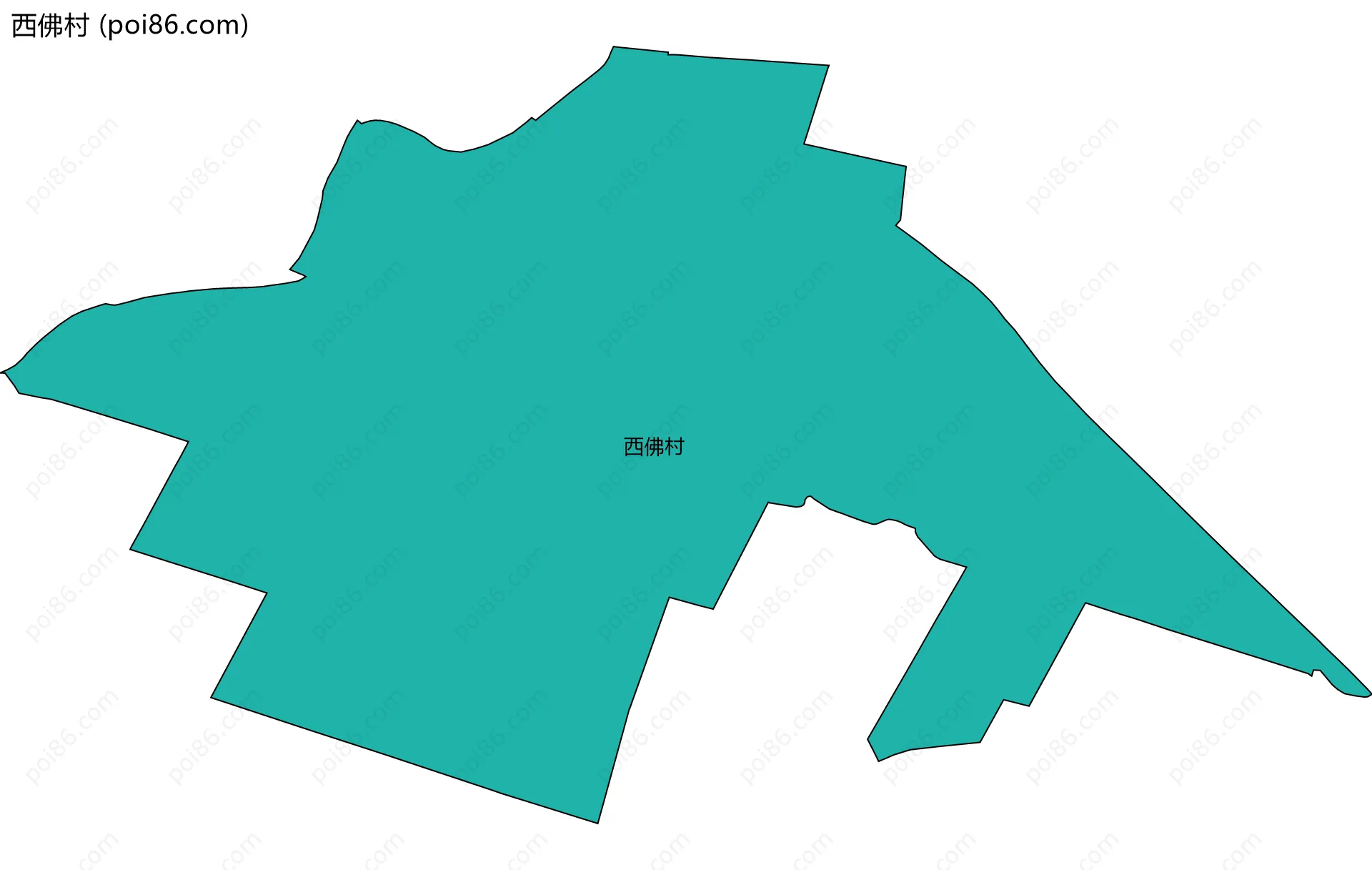 西佛村边界地图
