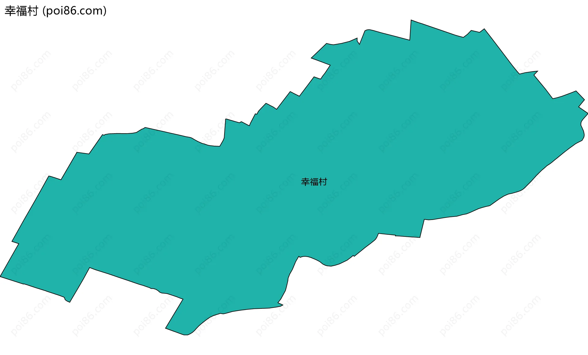 幸福村边界地图