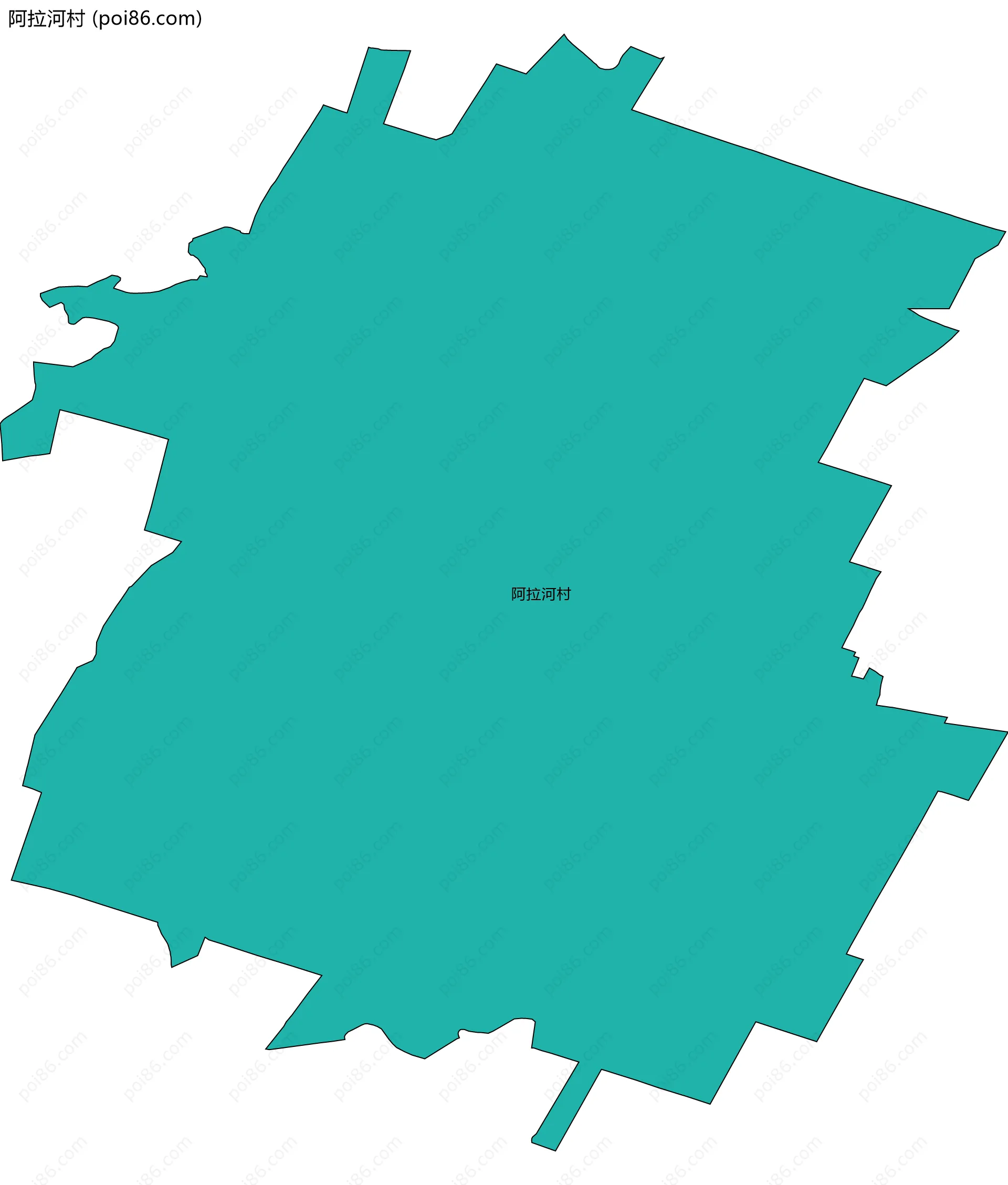 阿拉河村边界地图