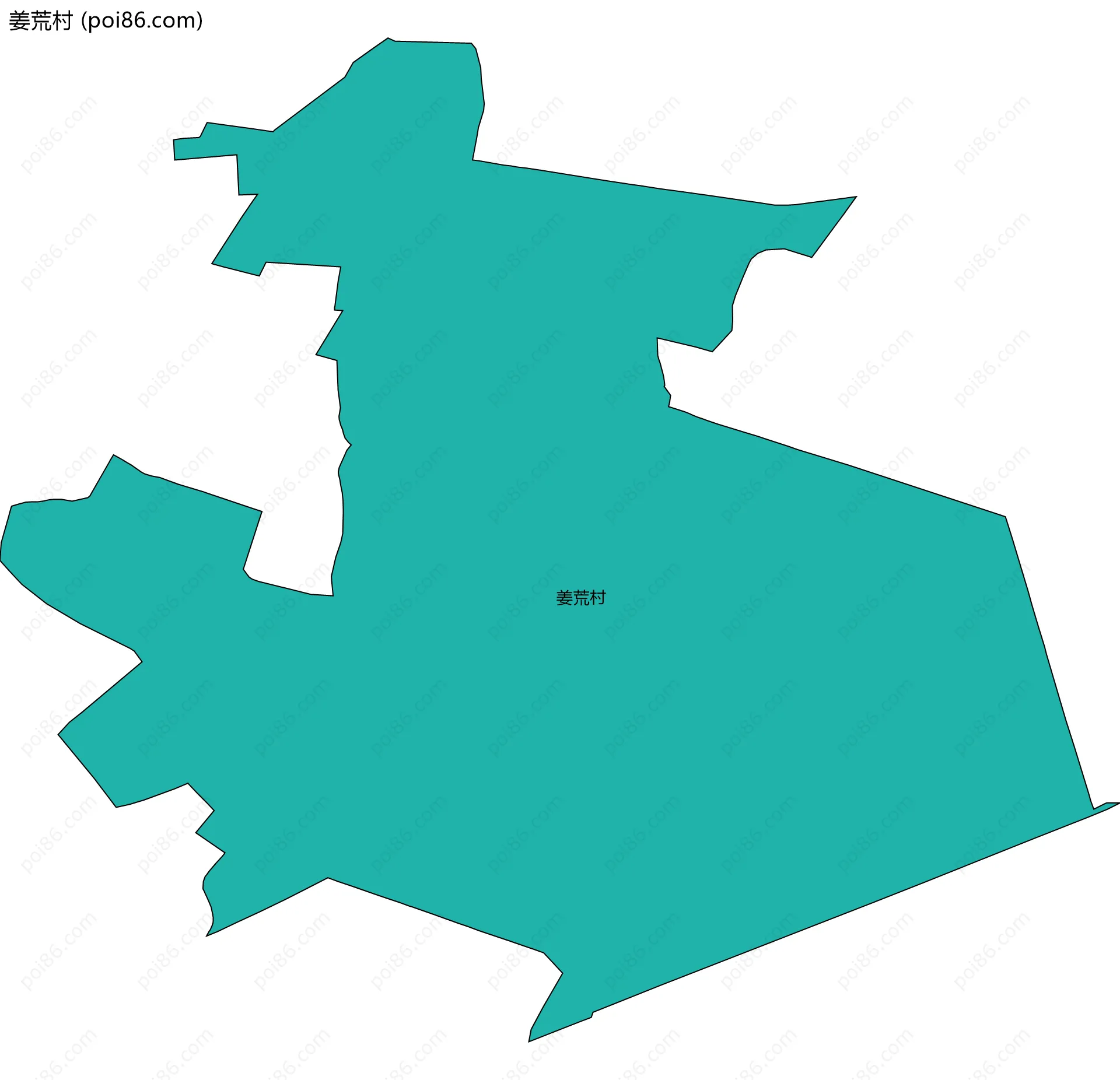 姜荒村边界地图