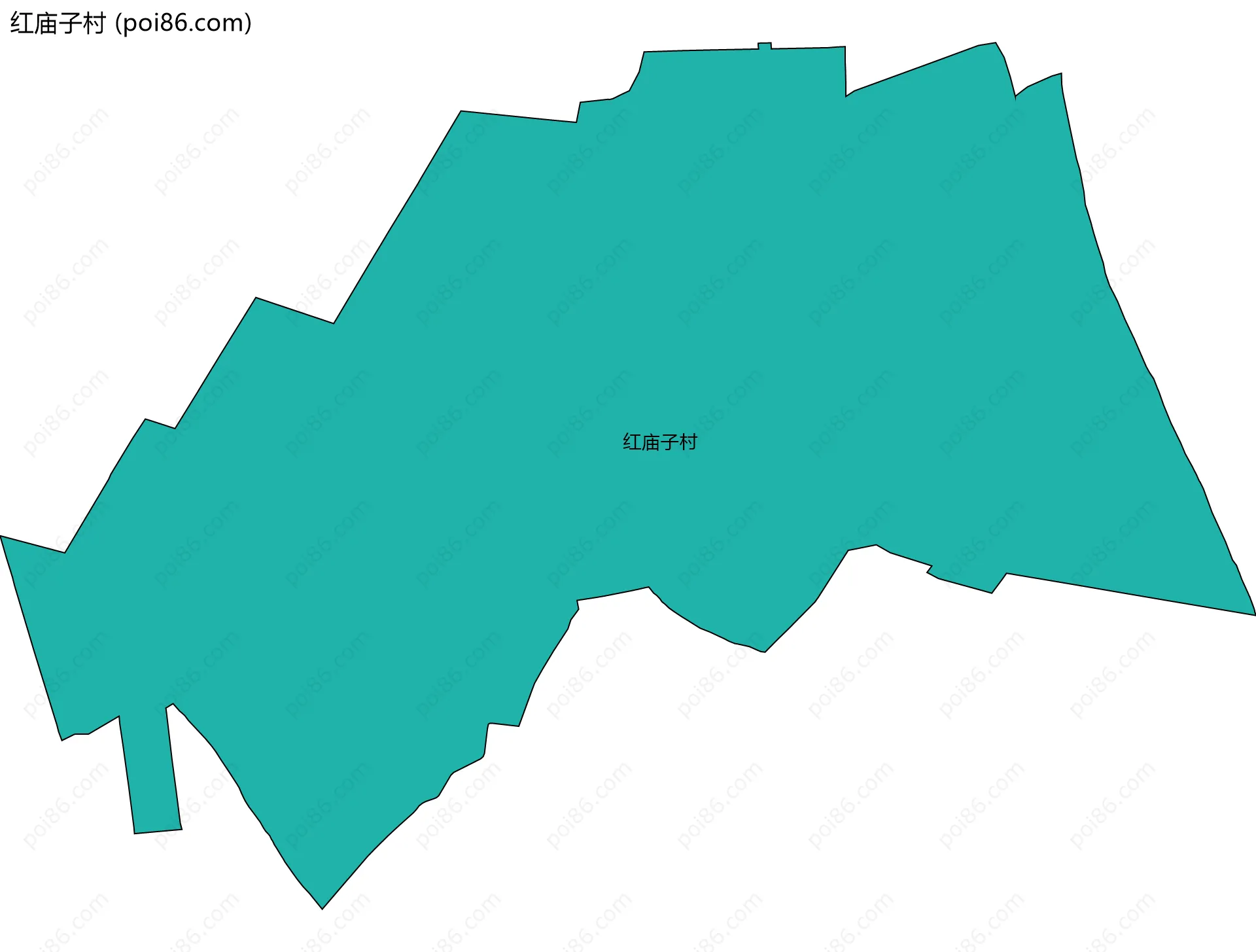 红庙子村边界地图