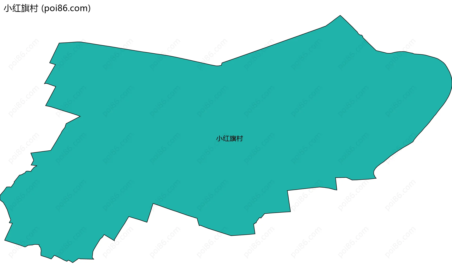 小红旗村边界地图