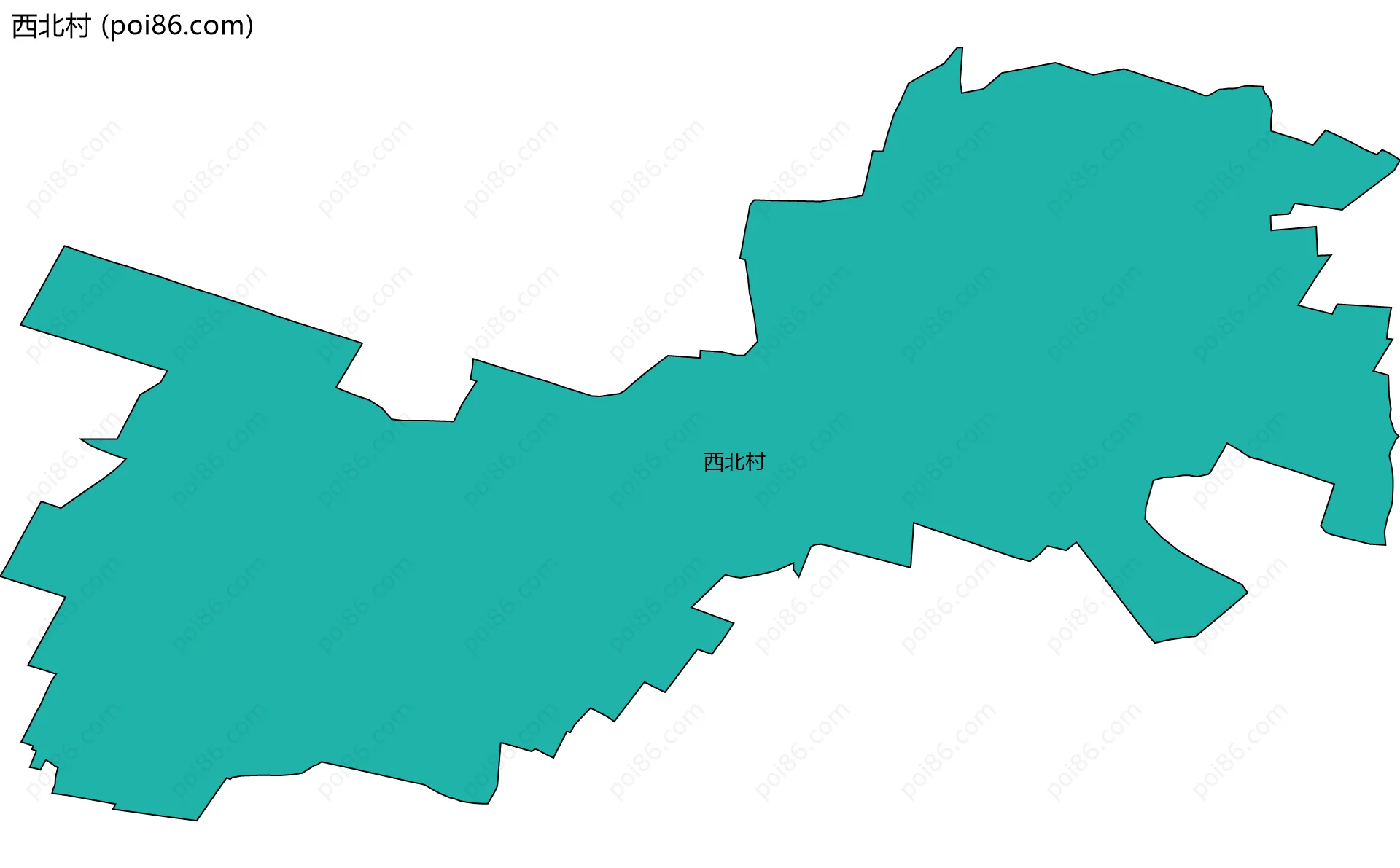 西北村边界地图