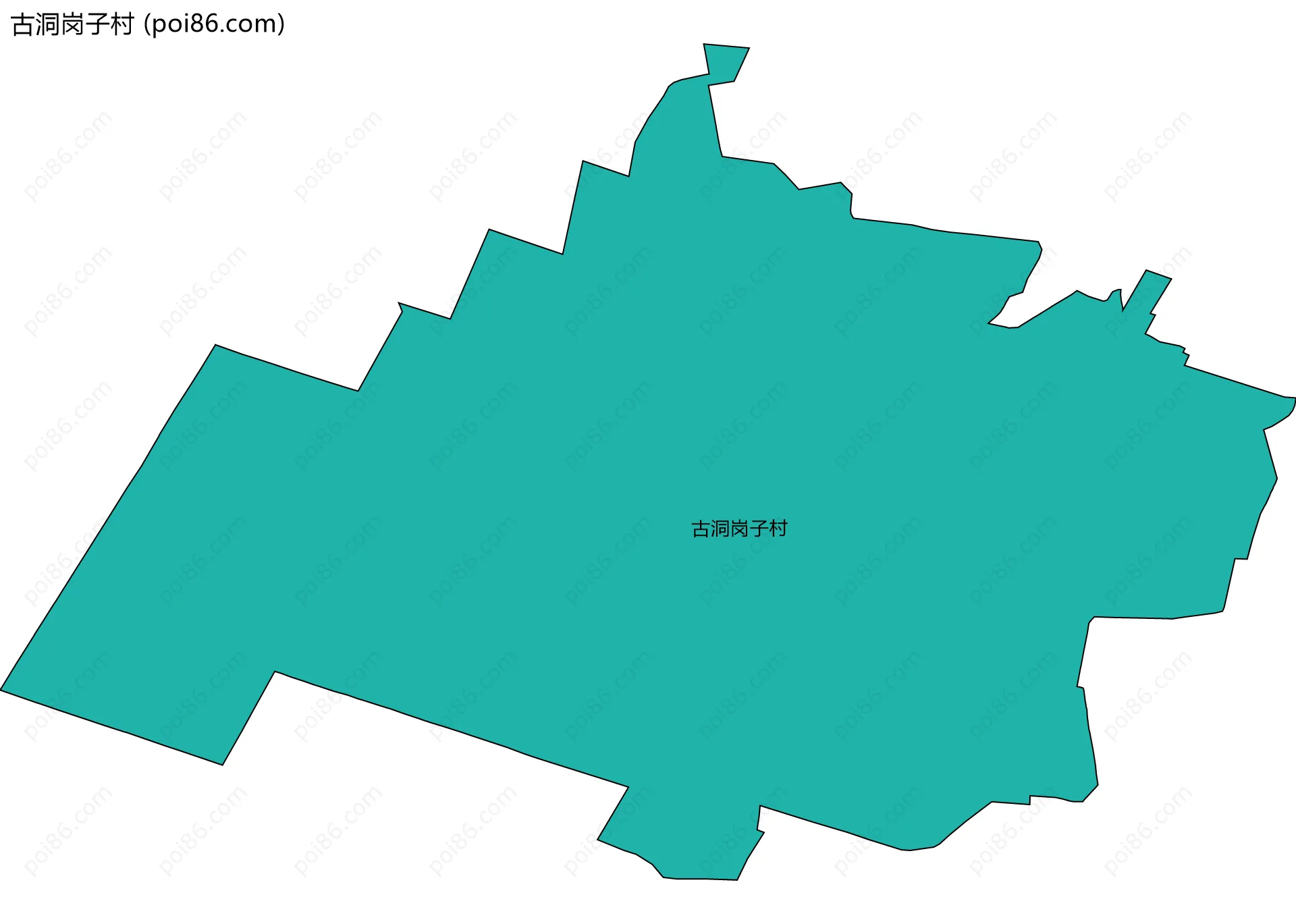 古洞岗子村边界地图