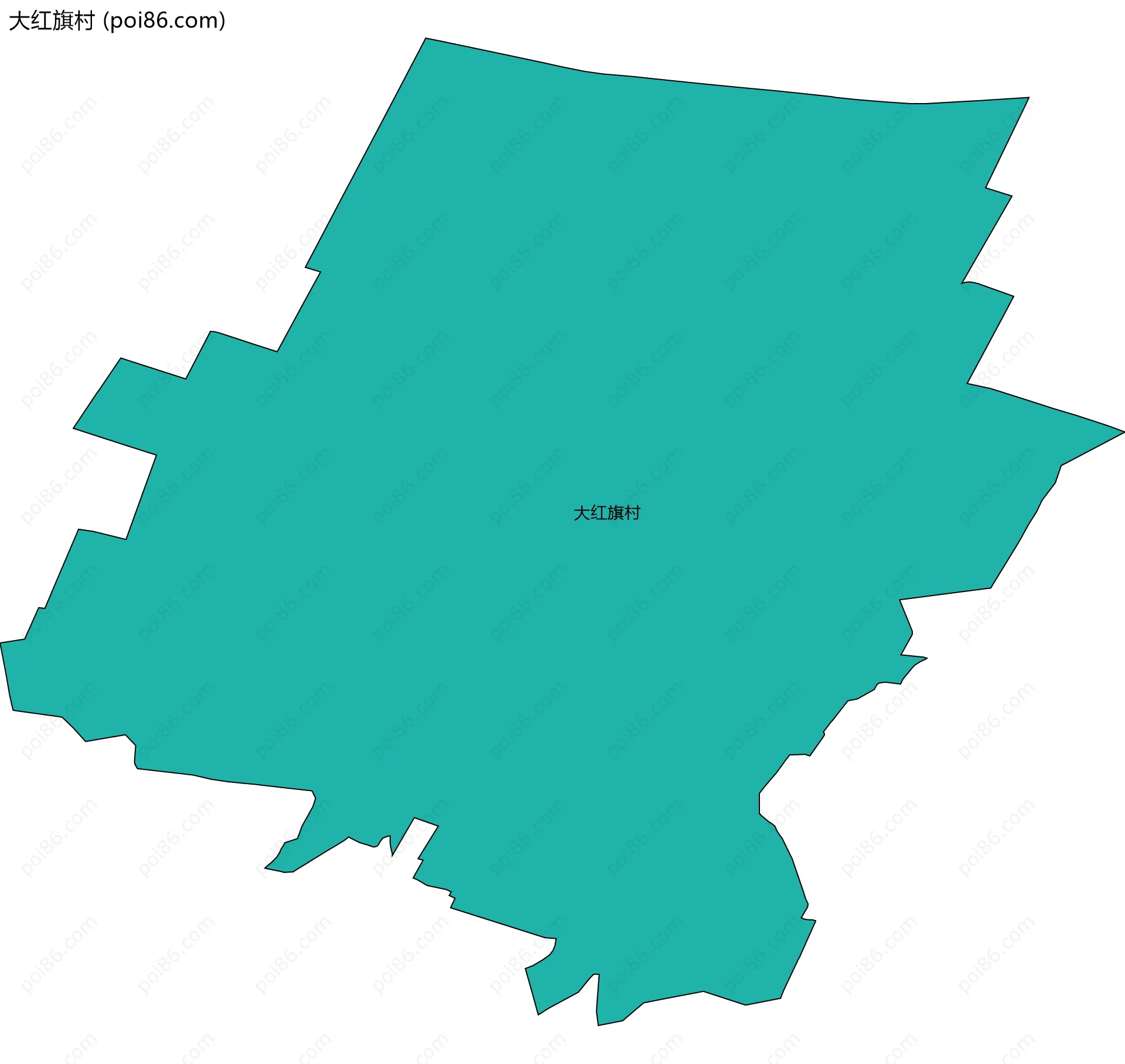 大红旗村边界地图