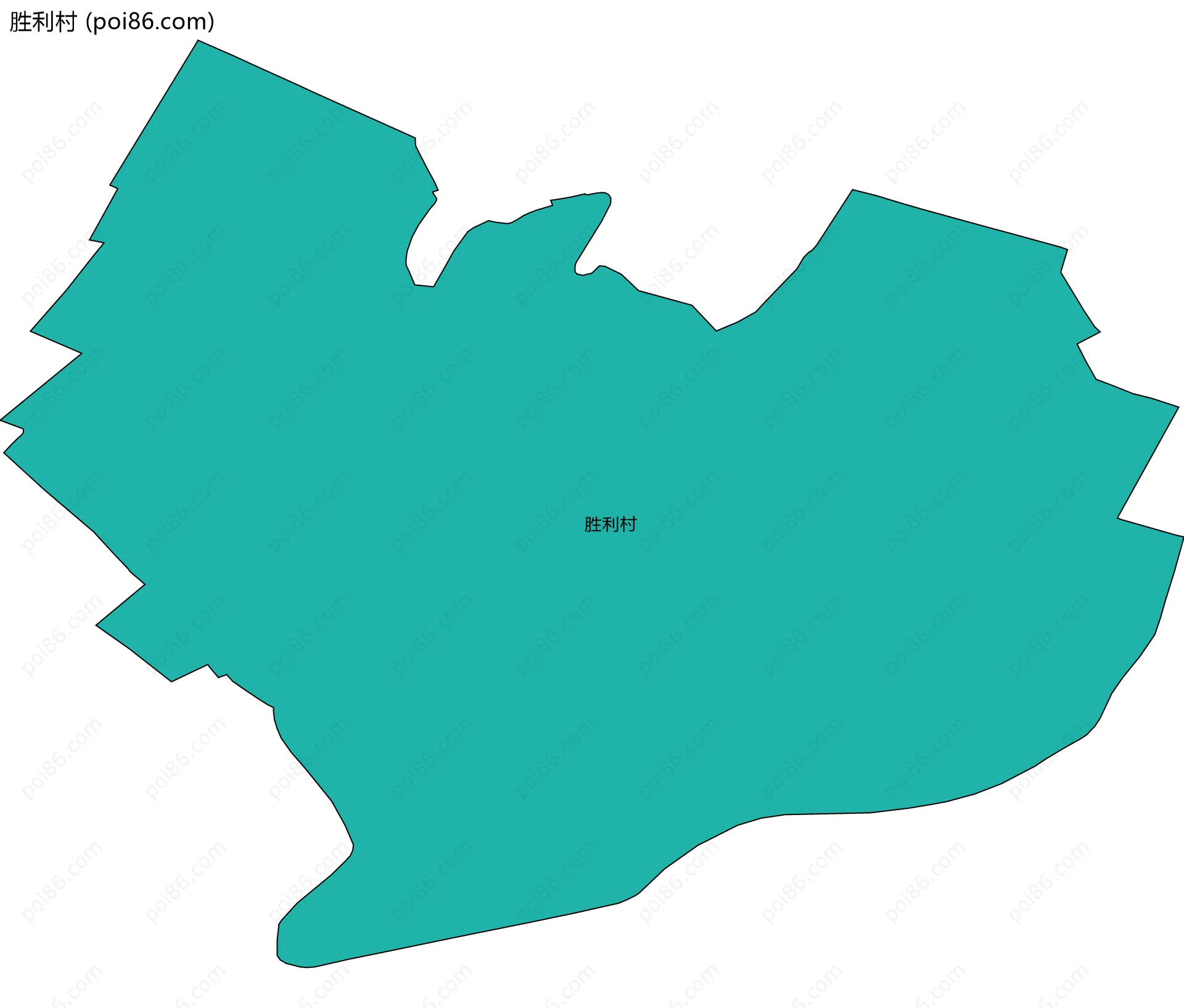胜利村边界地图