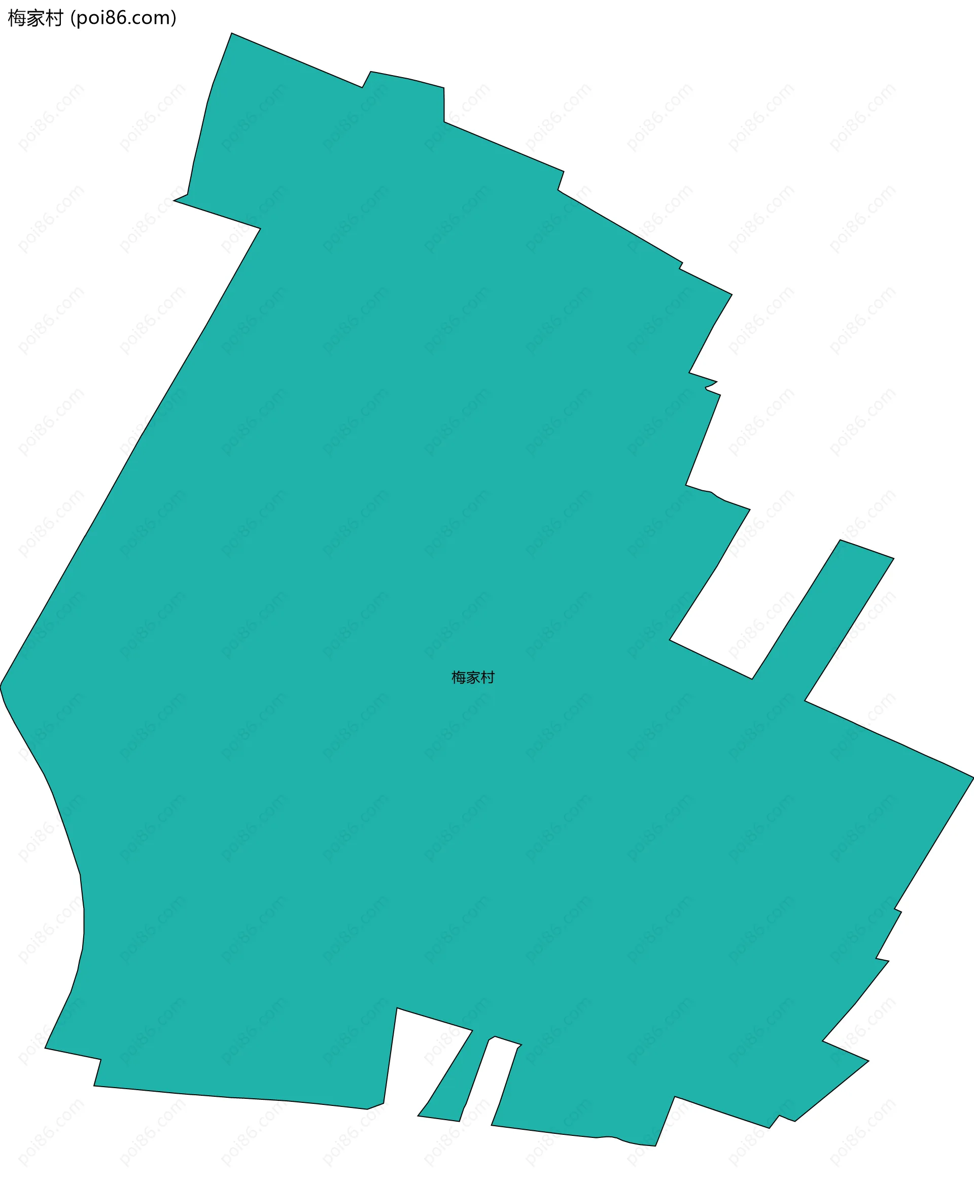 梅家村边界地图