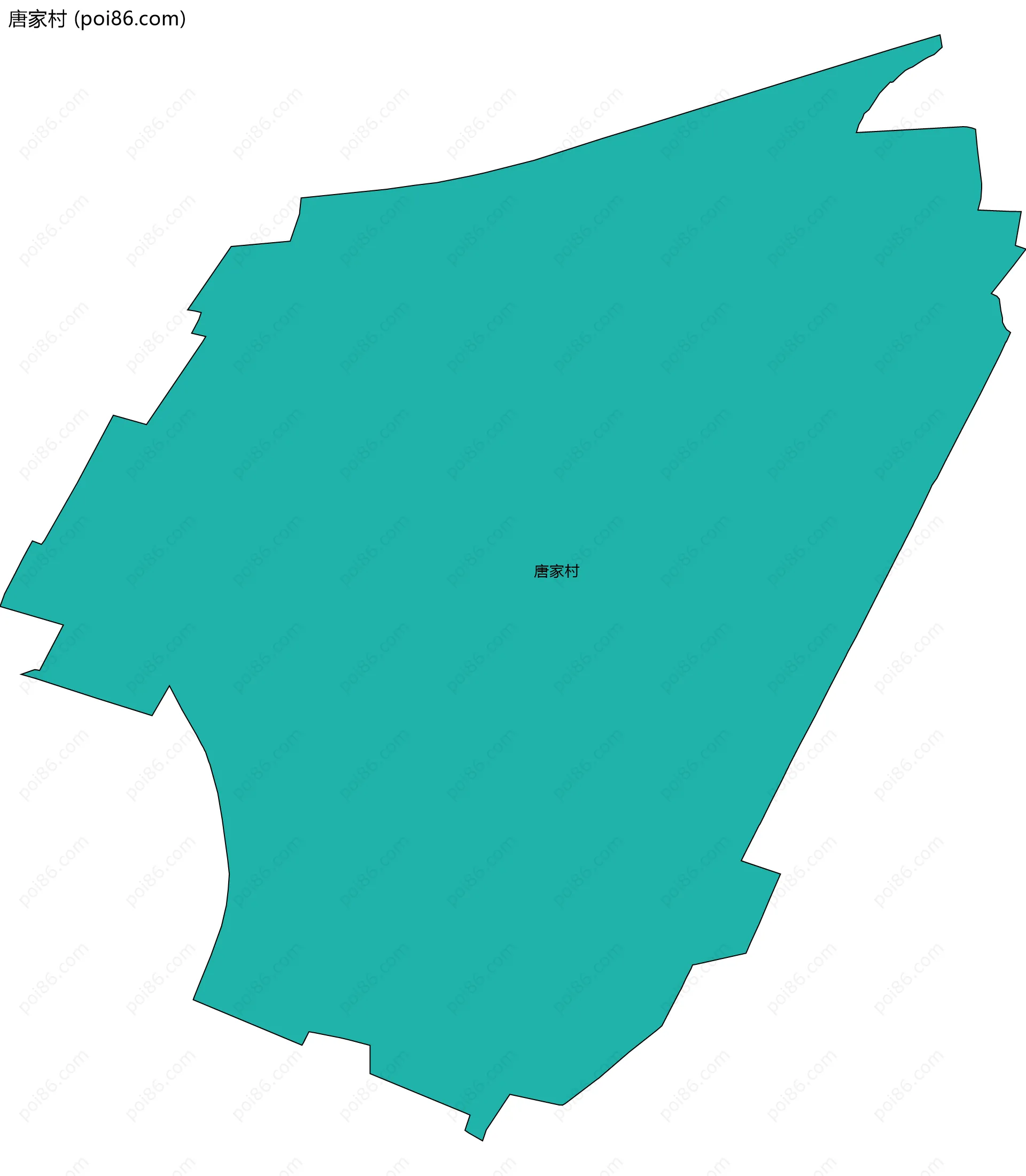 唐家村边界地图