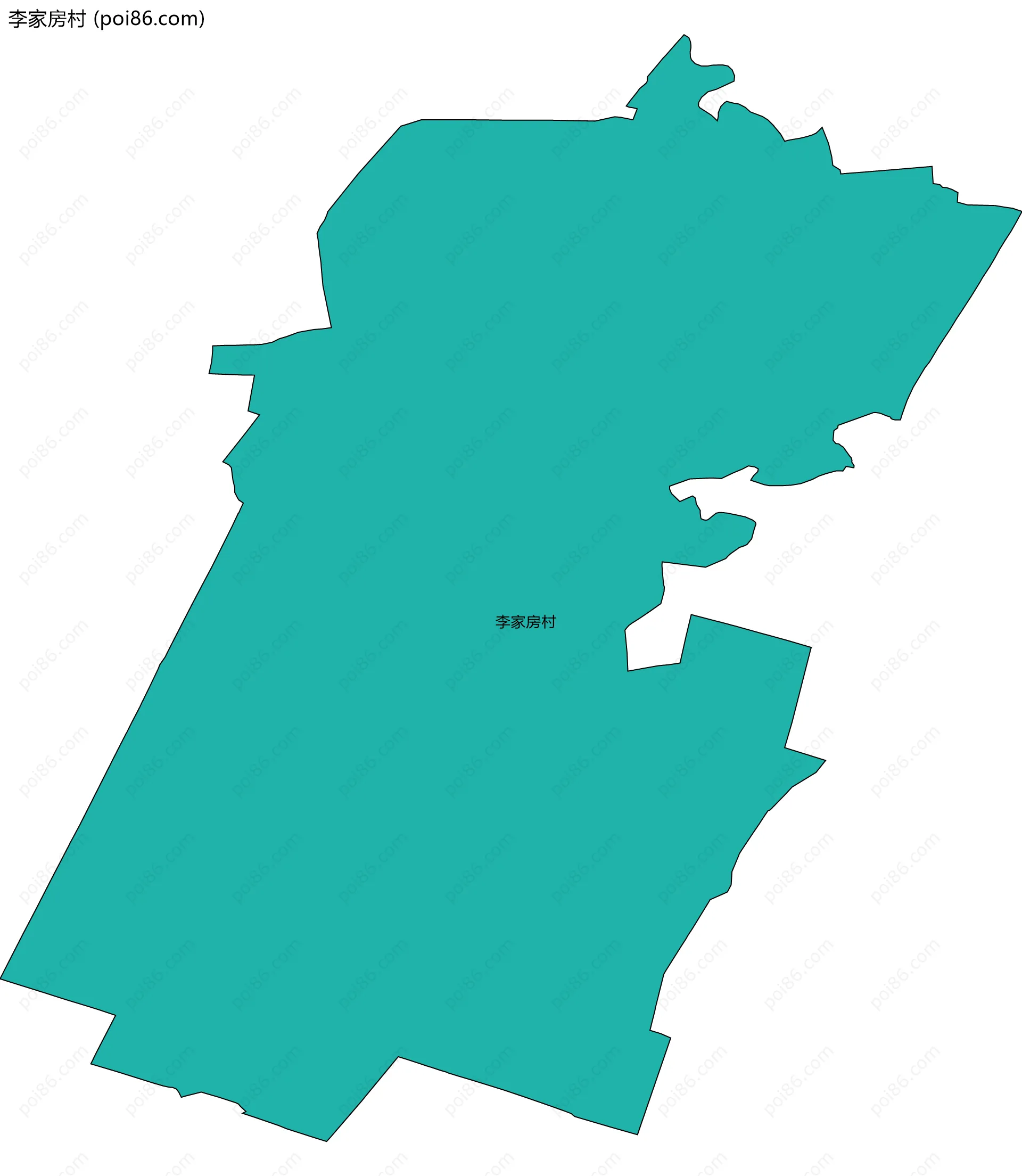 李家房村边界地图