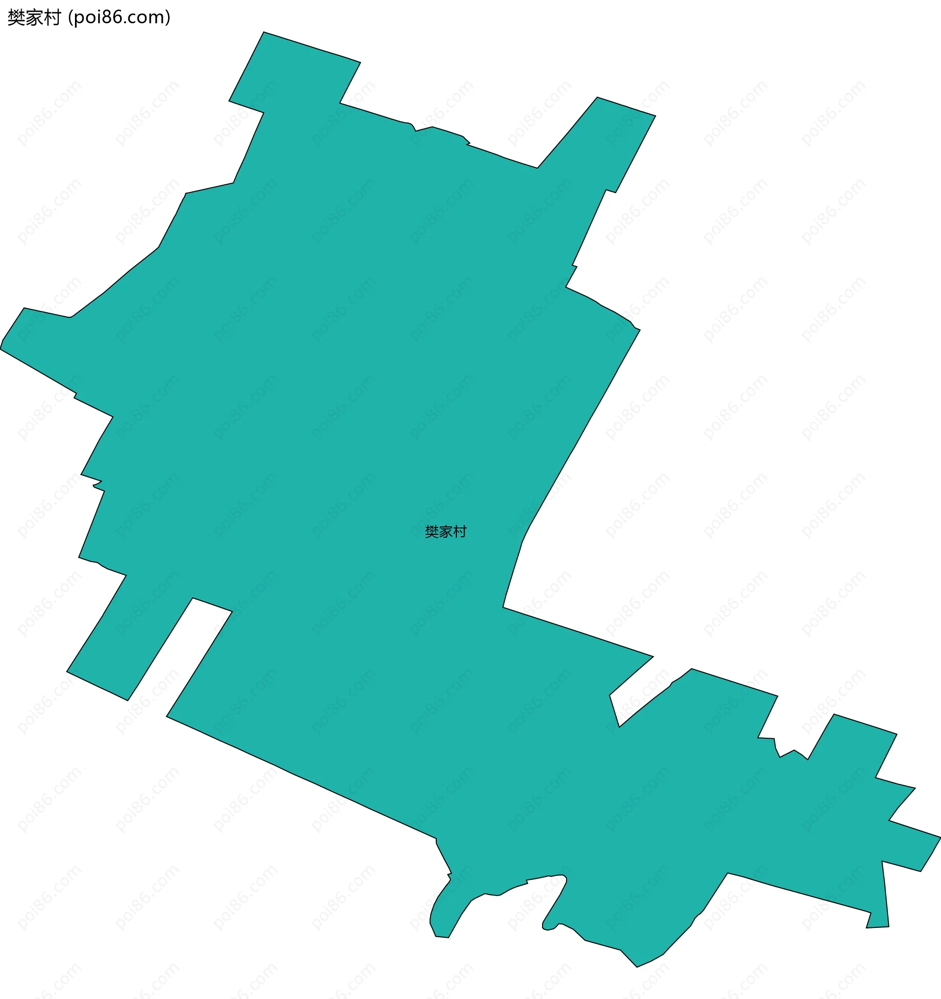 樊家村边界地图