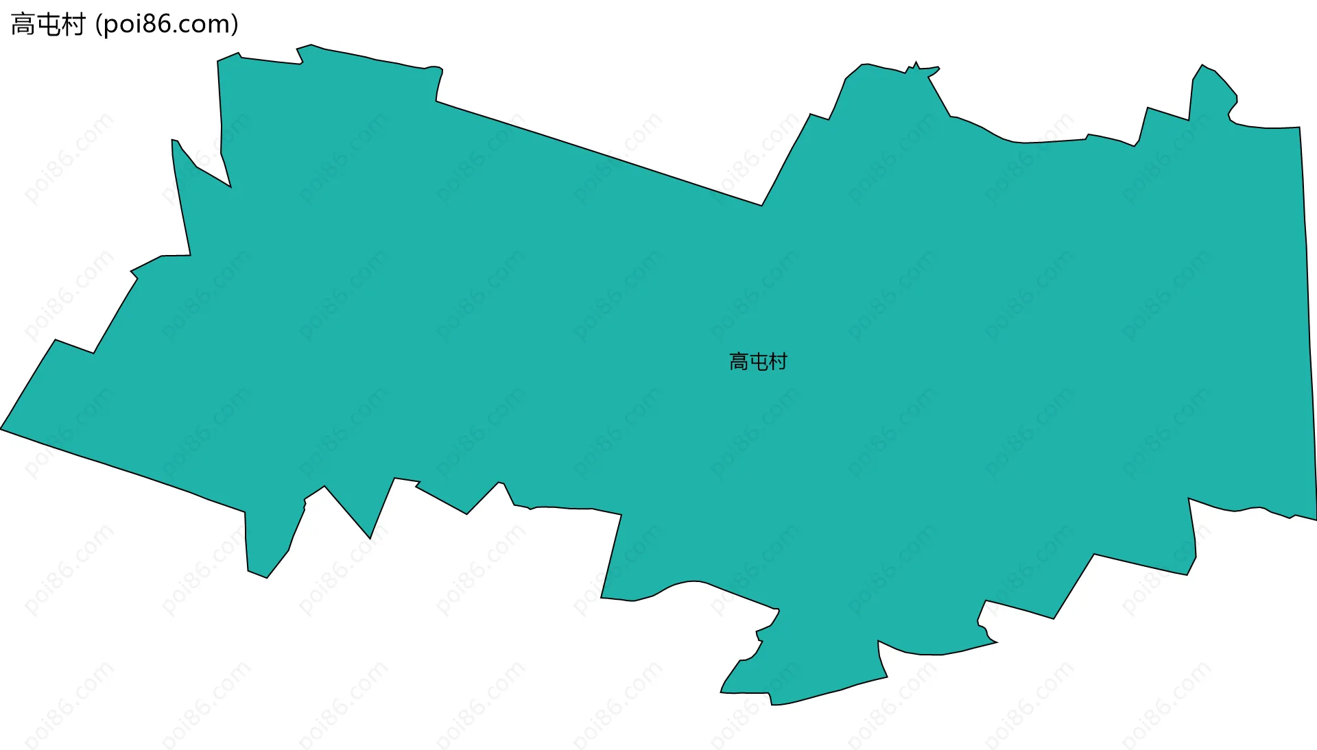 高屯村边界地图