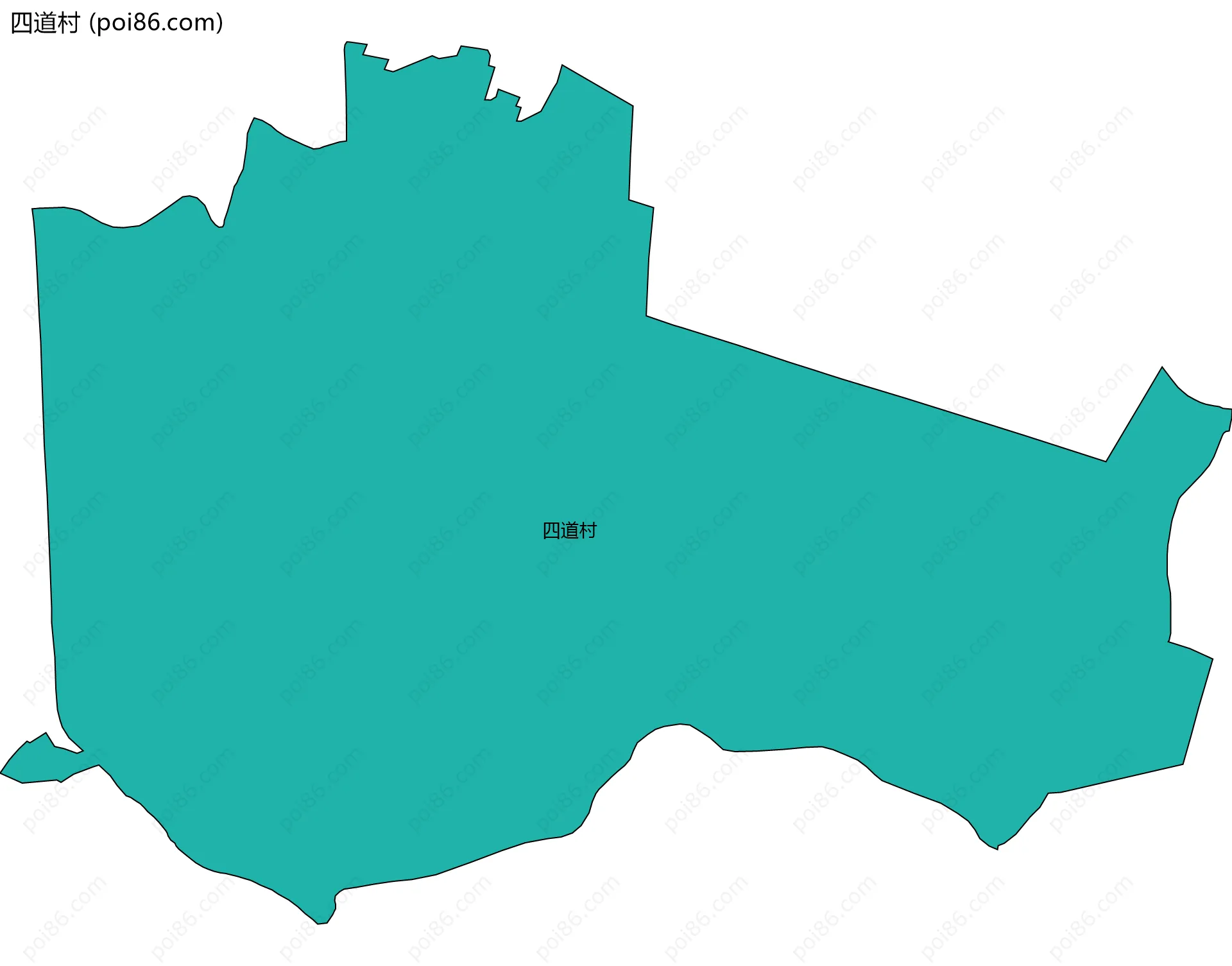四道村边界地图