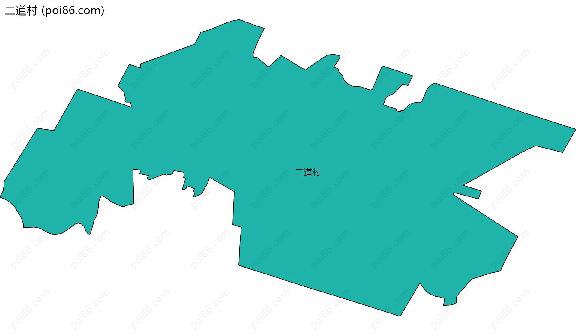 二道村边界地图