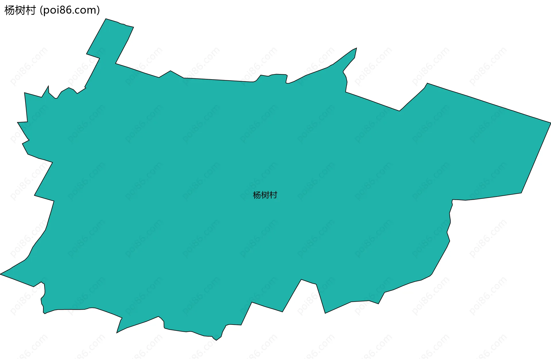 杨树村边界地图