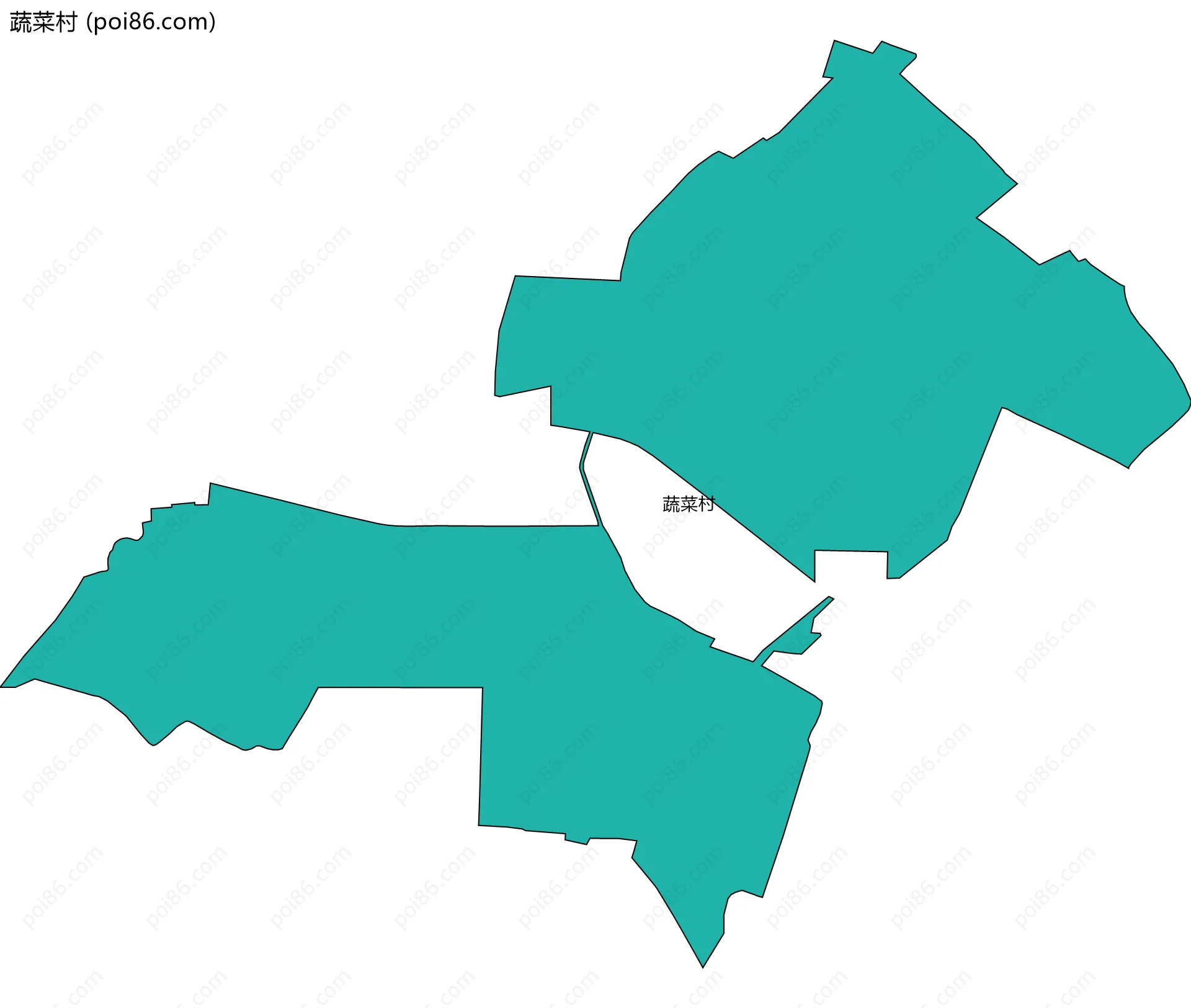 蔬菜村边界地图