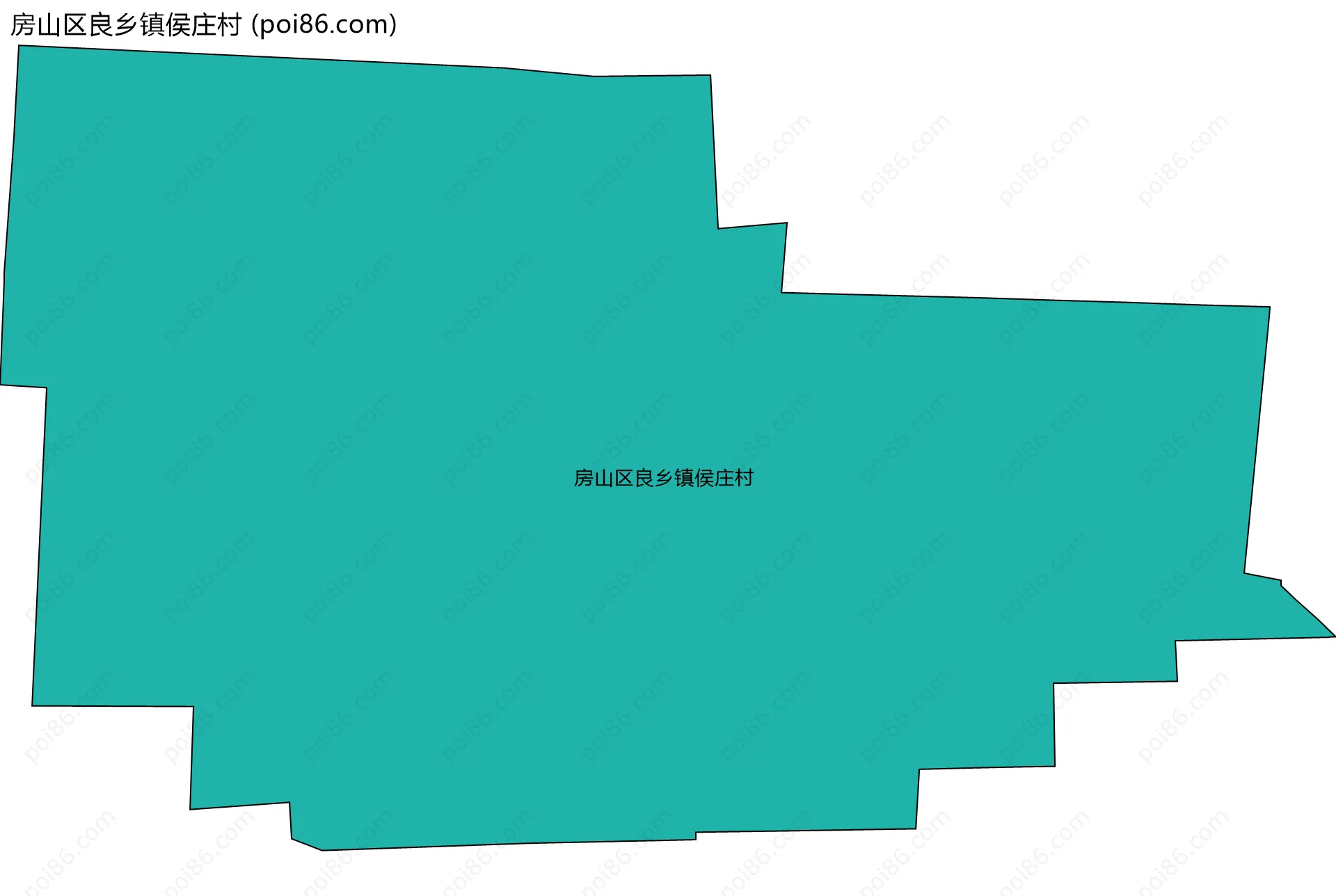 房山区良乡镇侯庄村边界地图