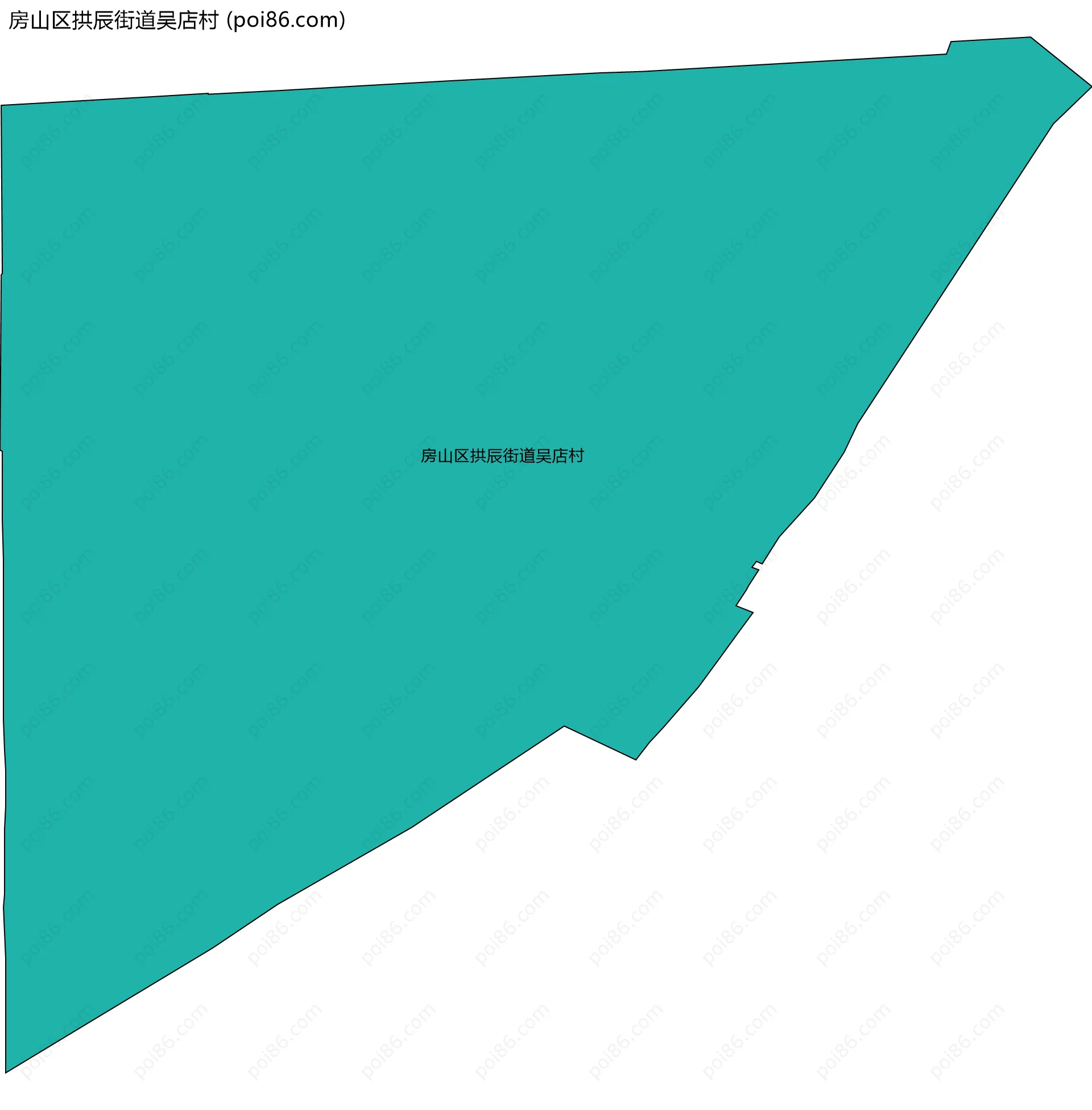房山区拱辰街道吴店村边界地图