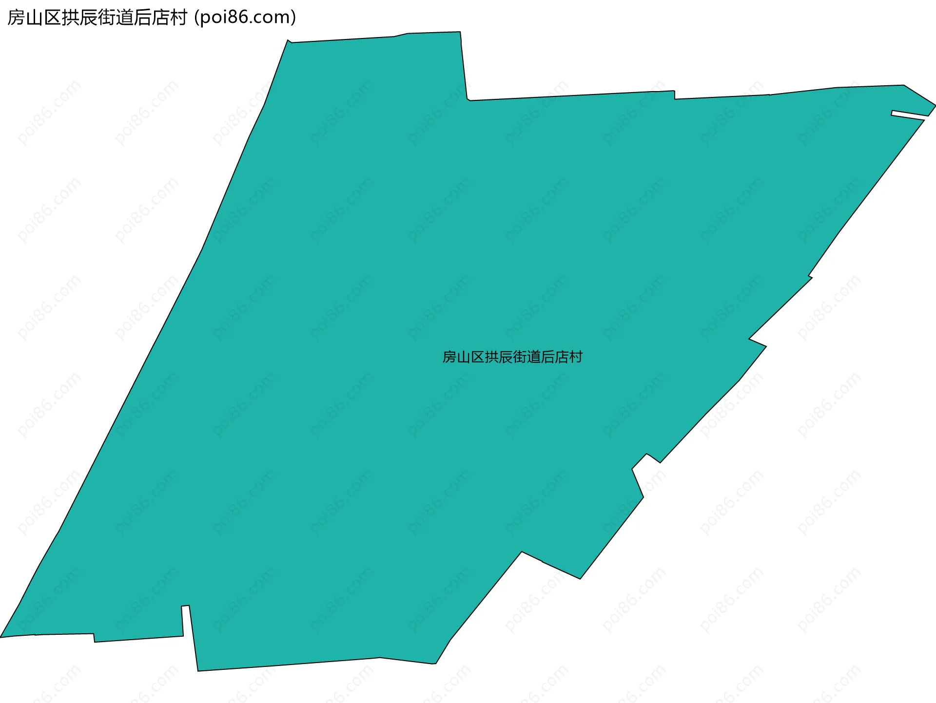 房山区拱辰街道后店村边界地图