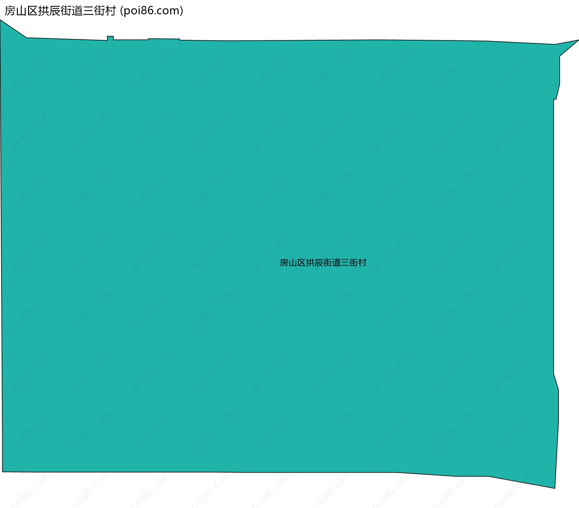 房山区拱辰街道三街村边界地图