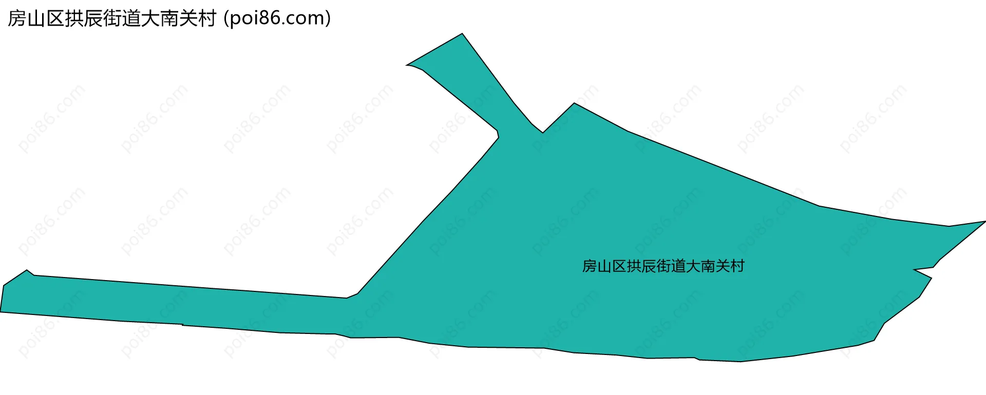 房山区拱辰街道大南关村边界地图
