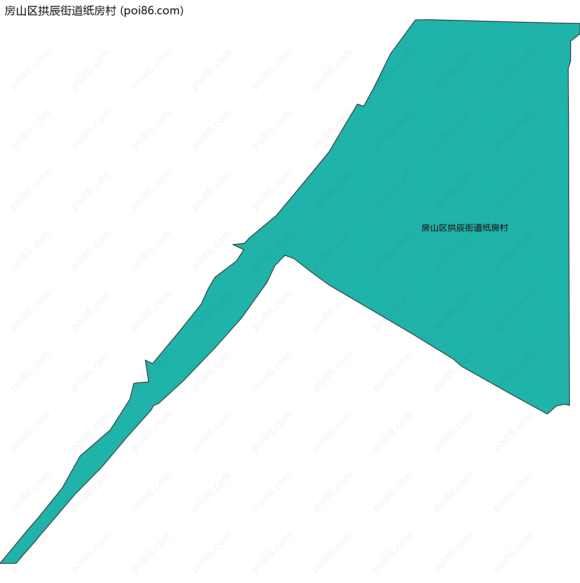 房山区拱辰街道纸房村边界地图