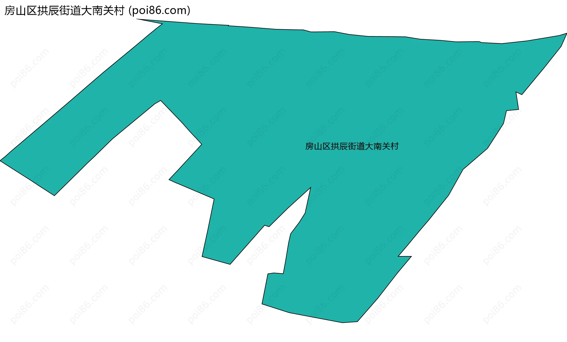 房山区拱辰街道大南关村边界地图