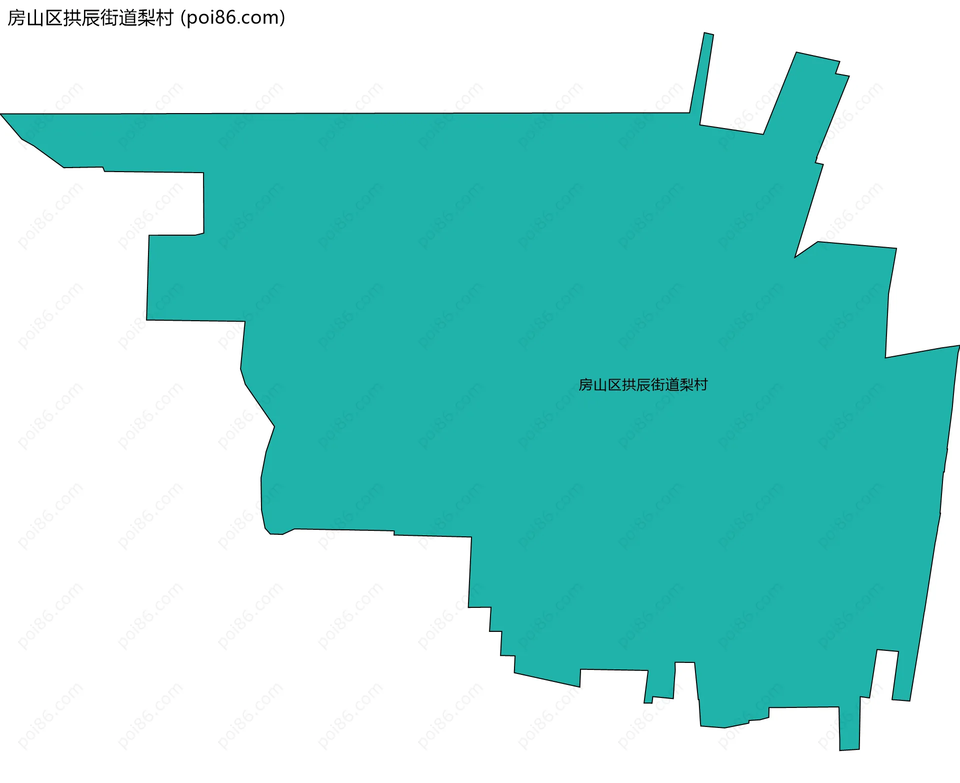 房山区拱辰街道梨村边界地图