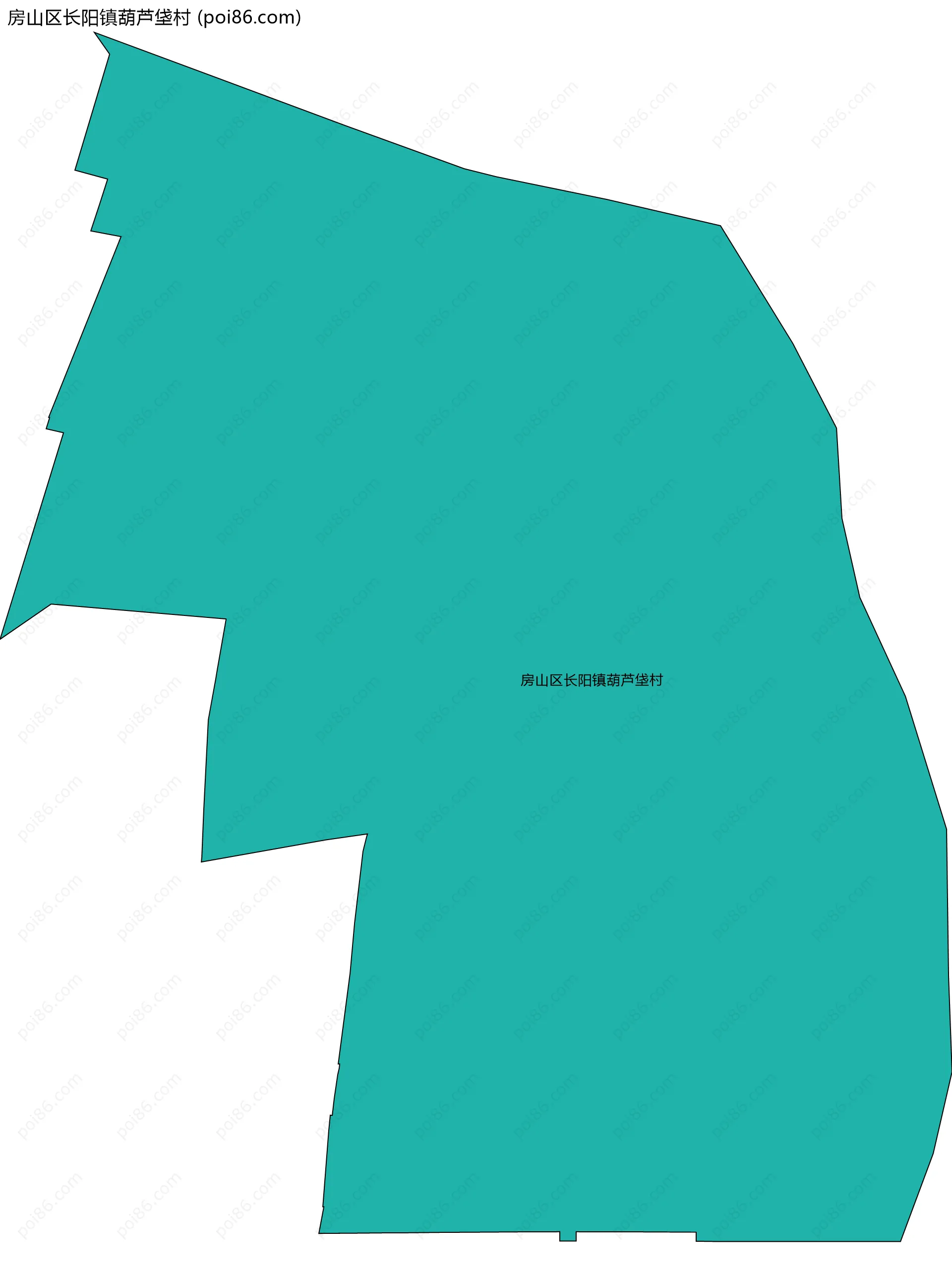 房山区长阳镇葫芦垡村边界地图