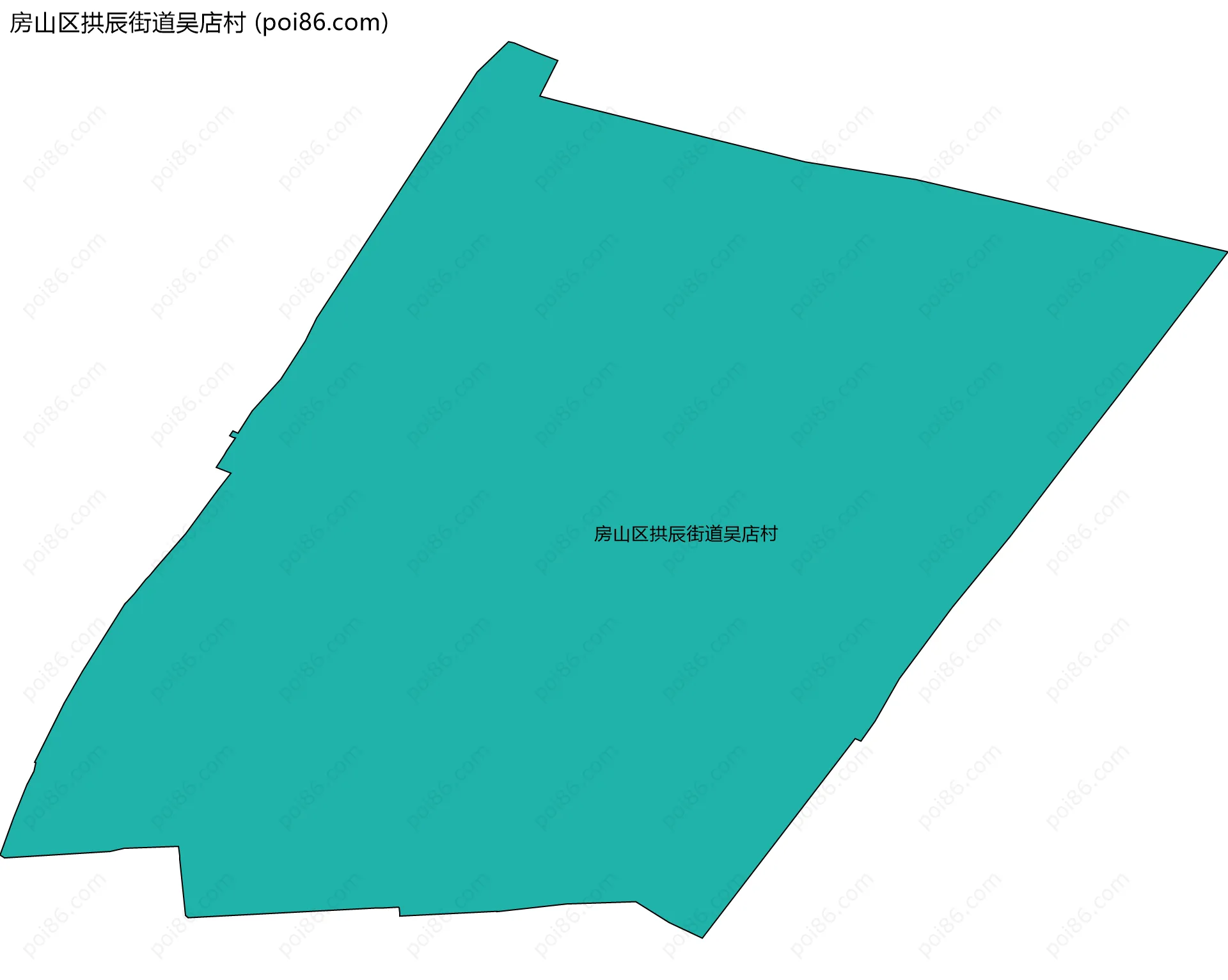 房山区拱辰街道吴店村边界地图