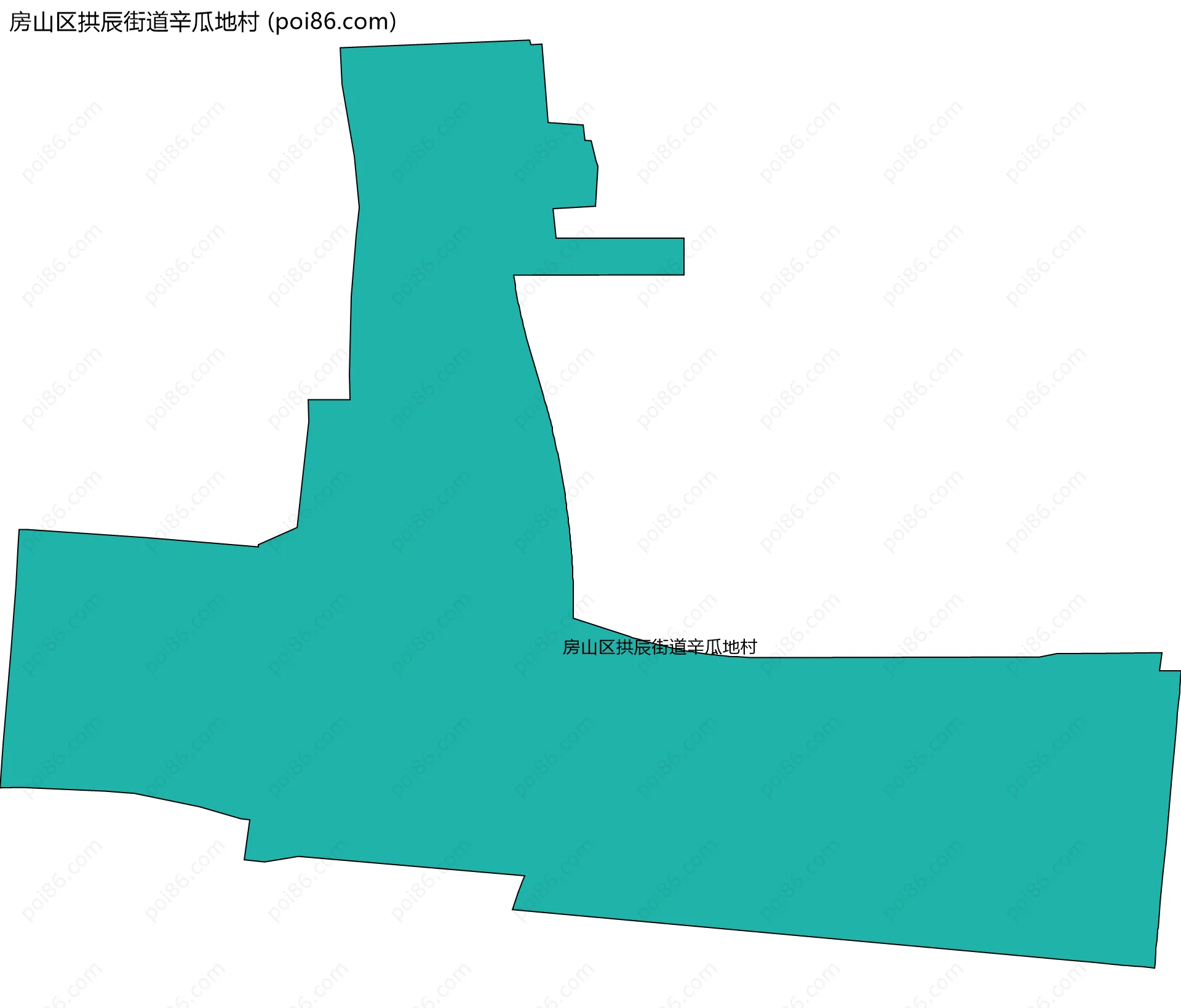 房山区拱辰街道辛瓜地村边界地图