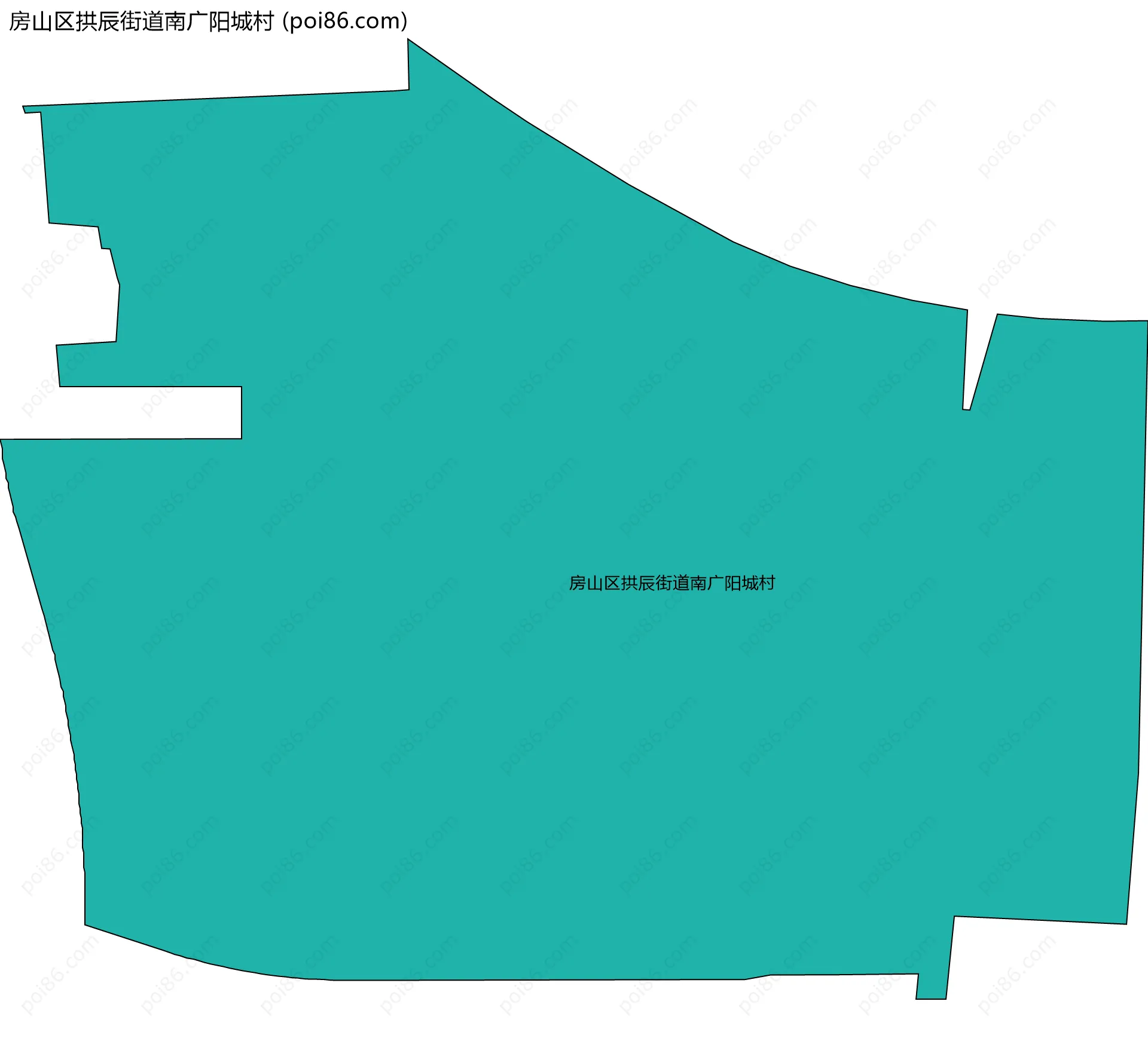 房山区拱辰街道南广阳城村边界地图