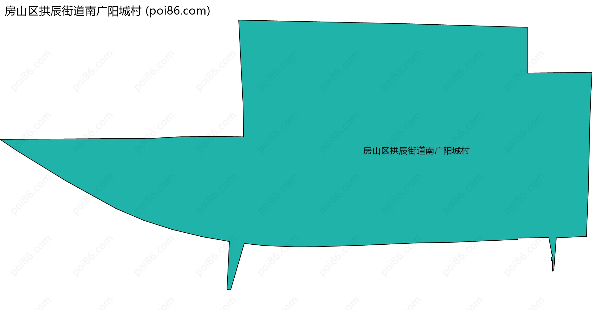 房山区拱辰街道南广阳城村边界地图