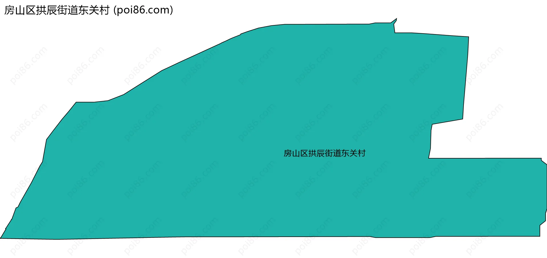 房山区拱辰街道东关村边界地图