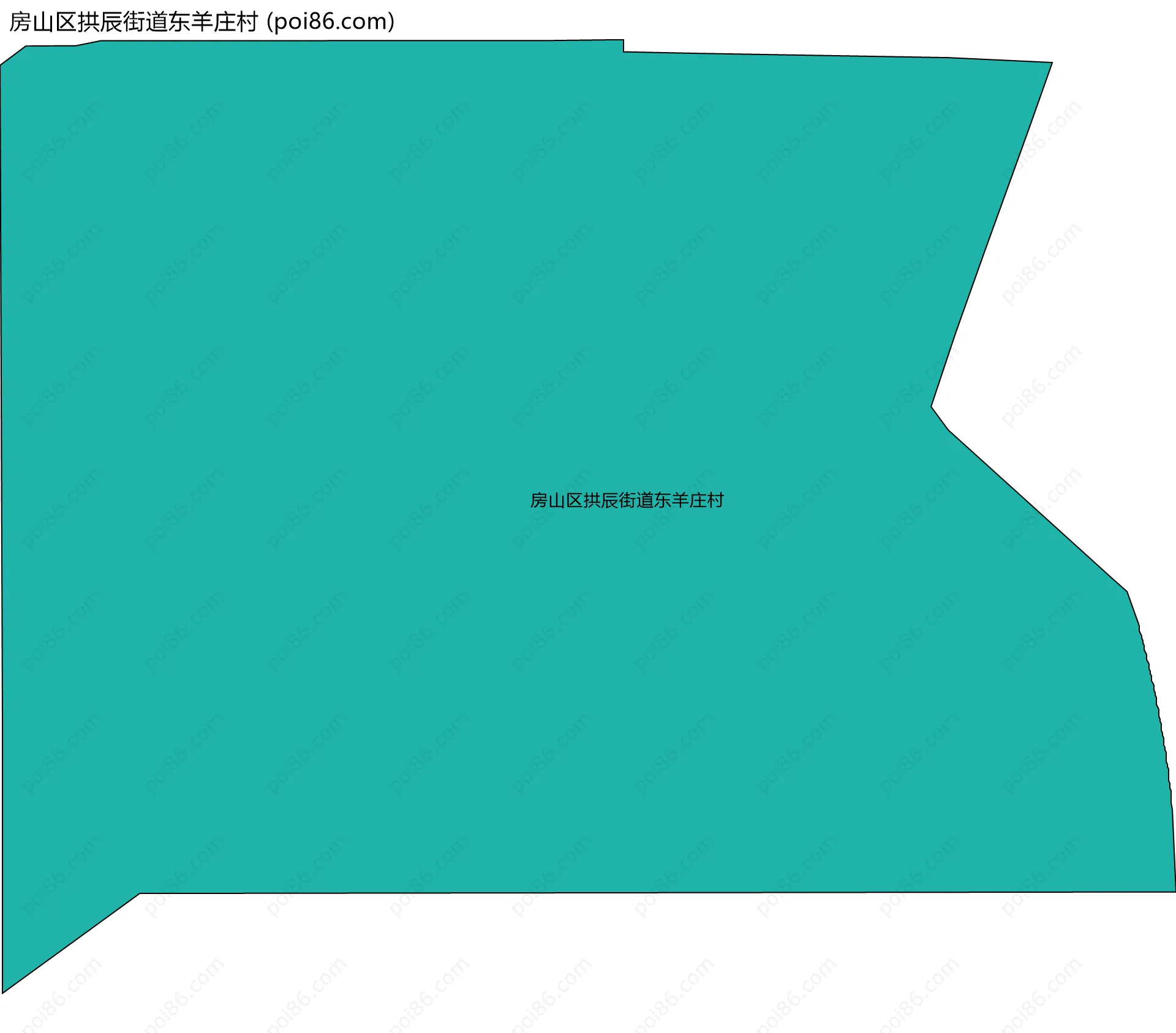 房山区拱辰街道东羊庄村边界地图