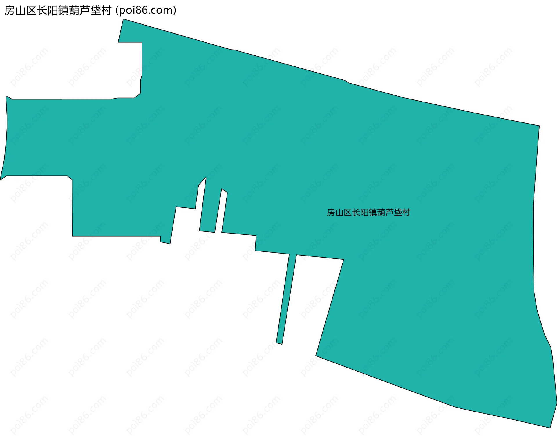 房山区长阳镇葫芦垡村边界地图