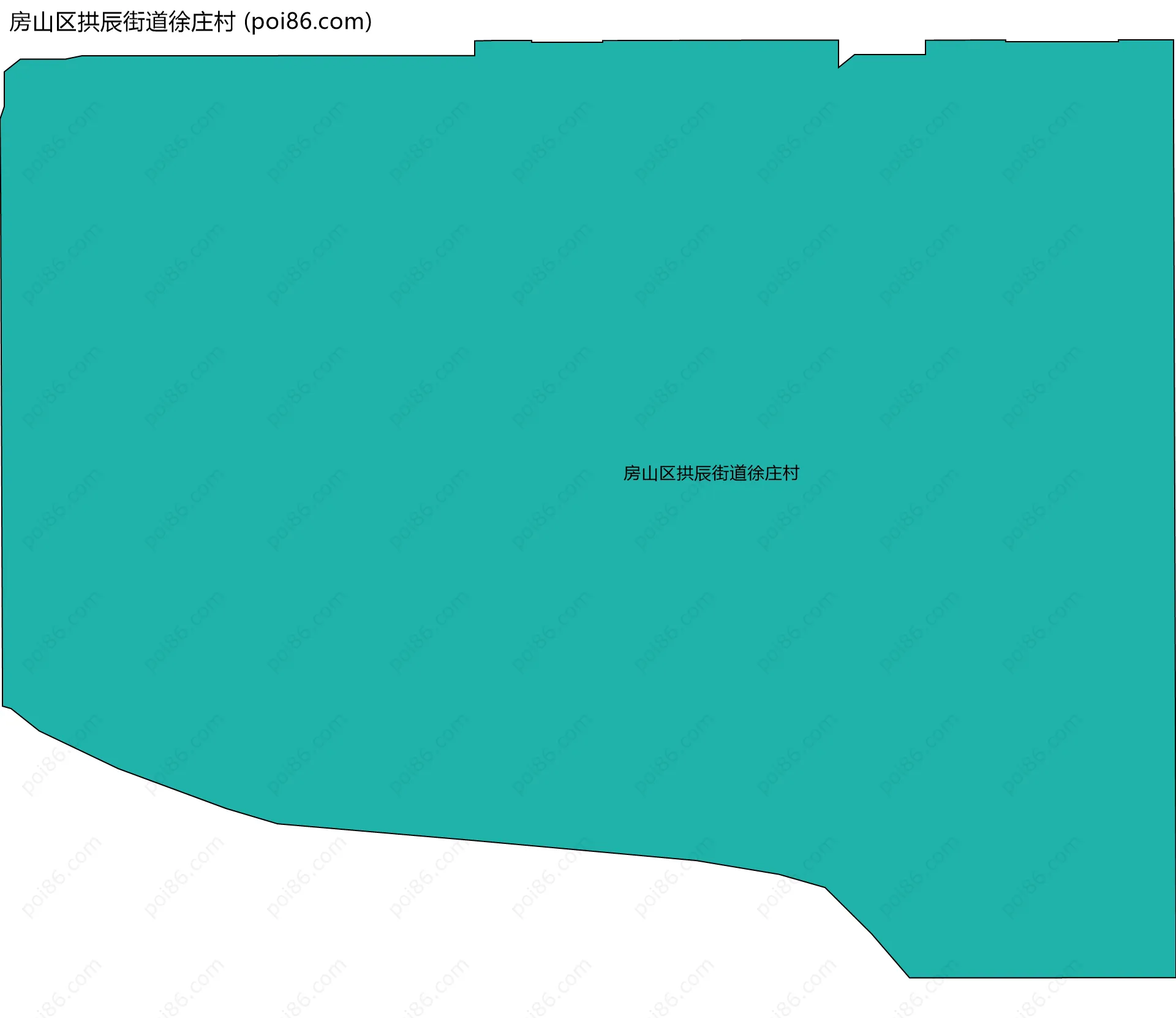 房山区拱辰街道徐庄村边界地图