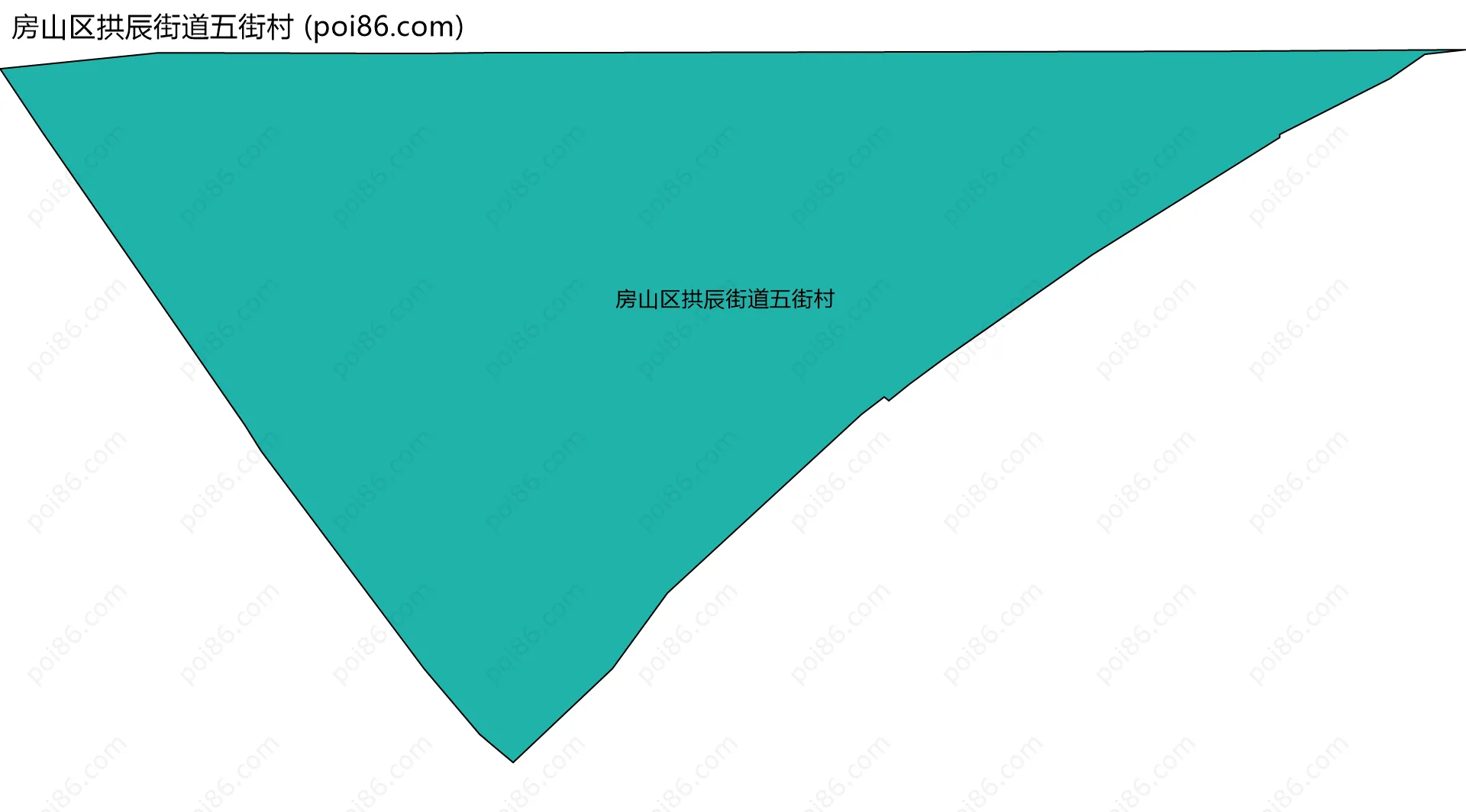 房山区拱辰街道五街村边界地图