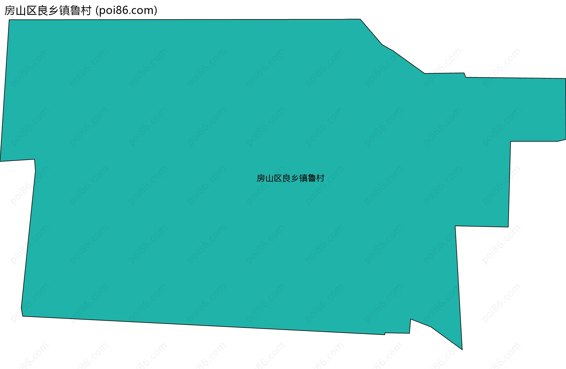 房山区良乡镇鲁村边界地图