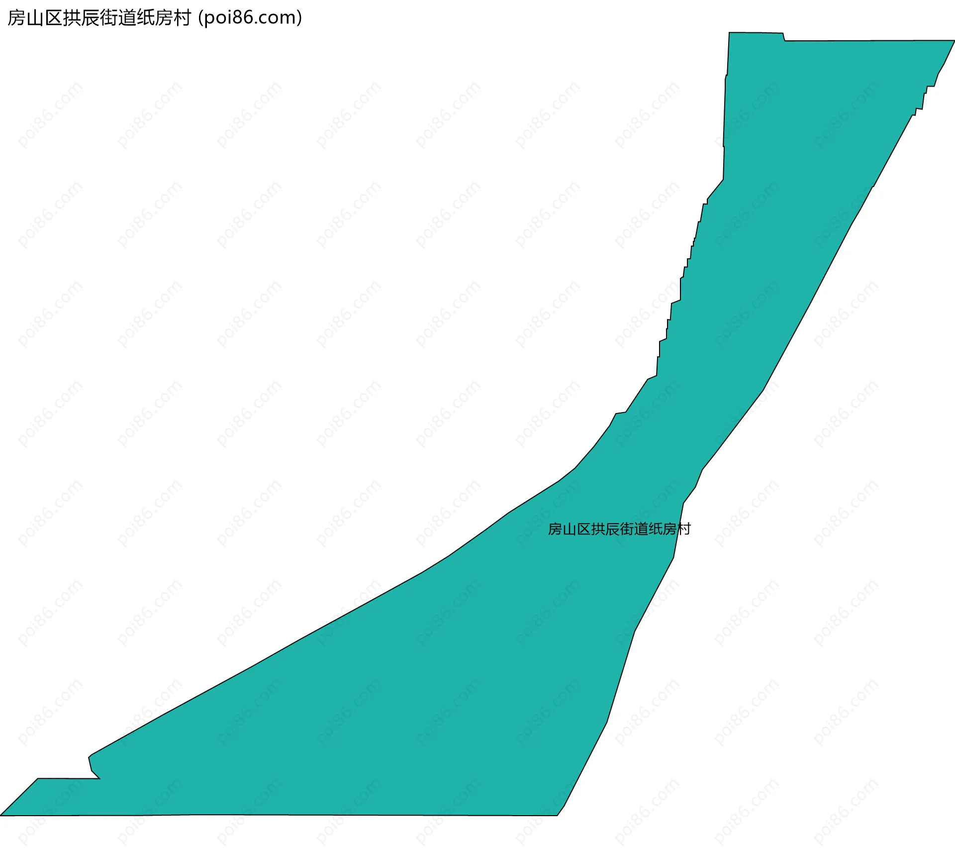 房山区拱辰街道纸房村边界地图